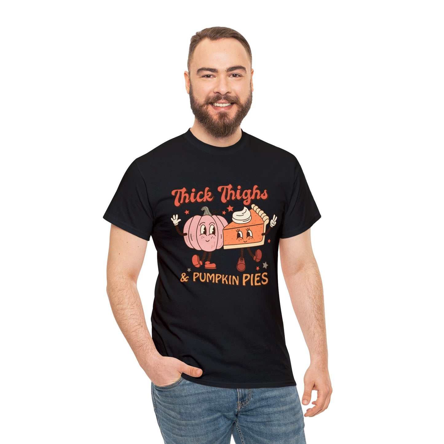 Thick Thighs & Pumpkin Pies - Unisex Heavy Cotton Tee