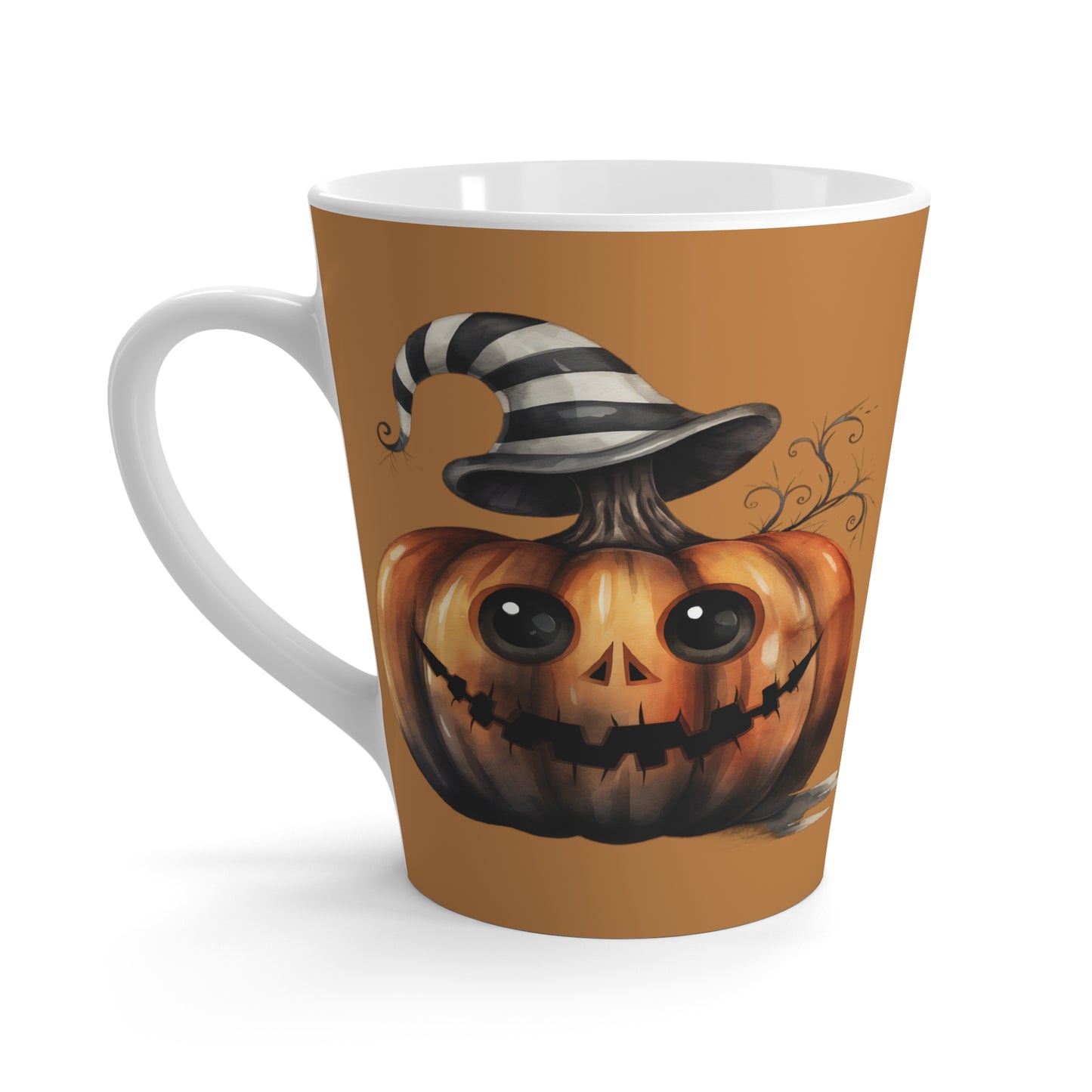 Stripe Pumpkin - Latte Mug