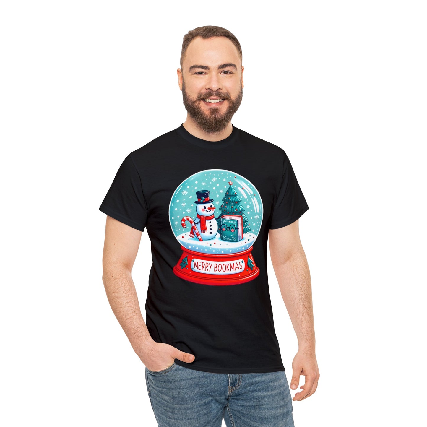 Snowman Globe - Unisex Heavy Cotton Tee