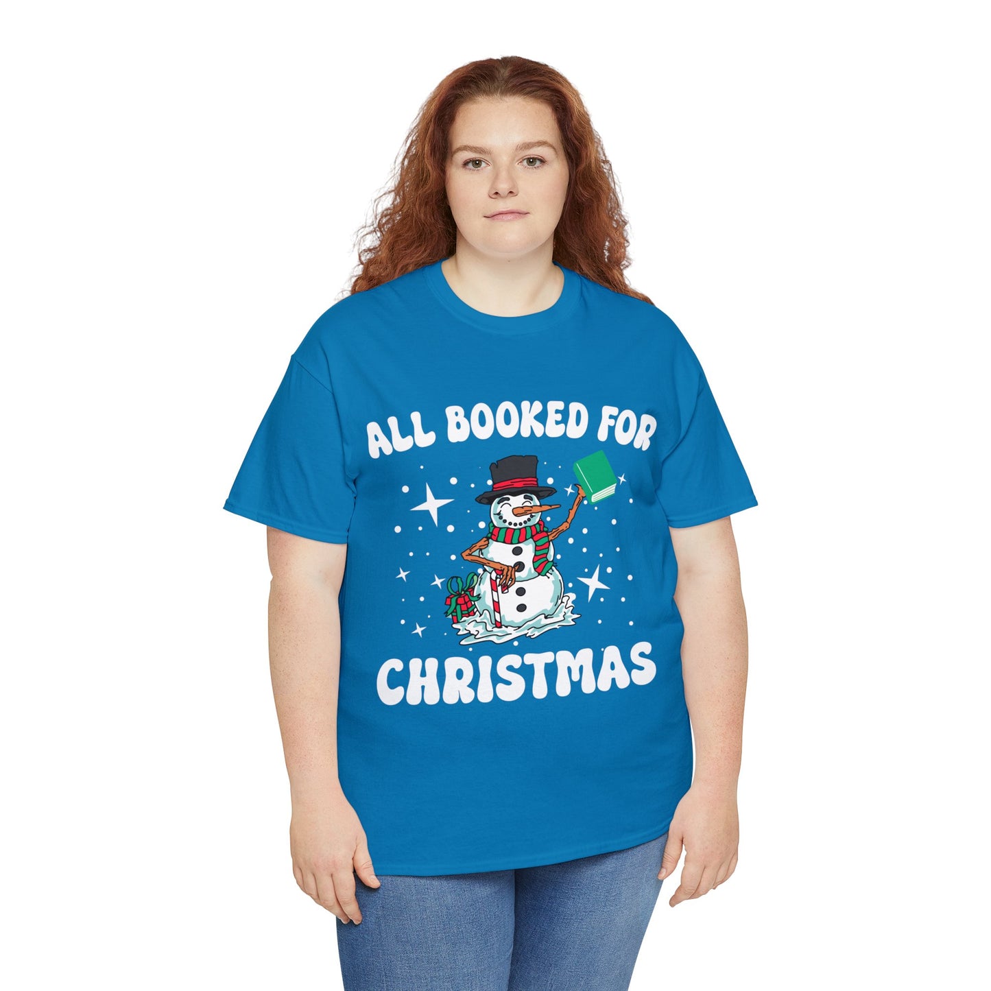 Snowman Booked - Unisex Heavy Cotton Tee