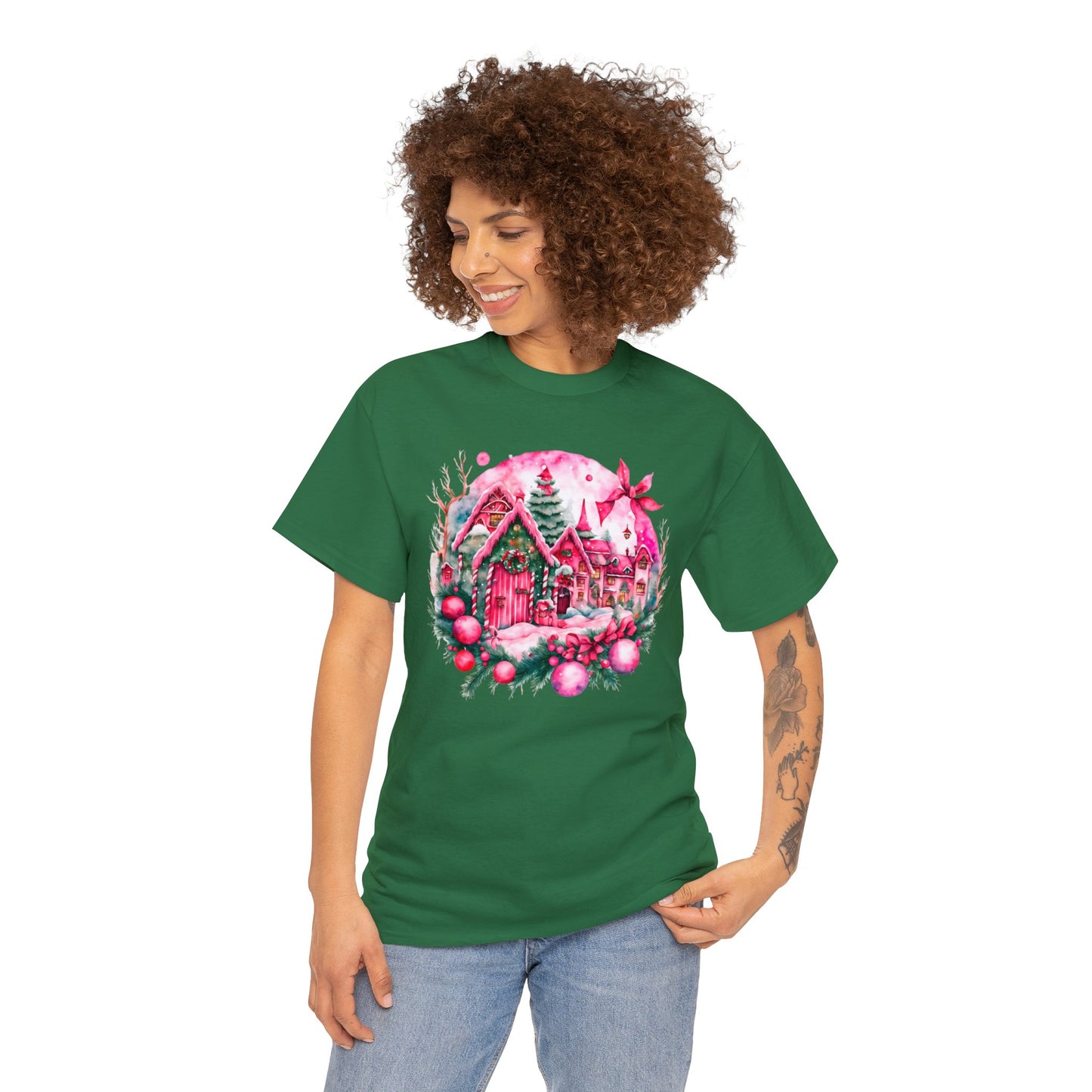 Pink Christmas - Unisex Heavy Cotton Tee