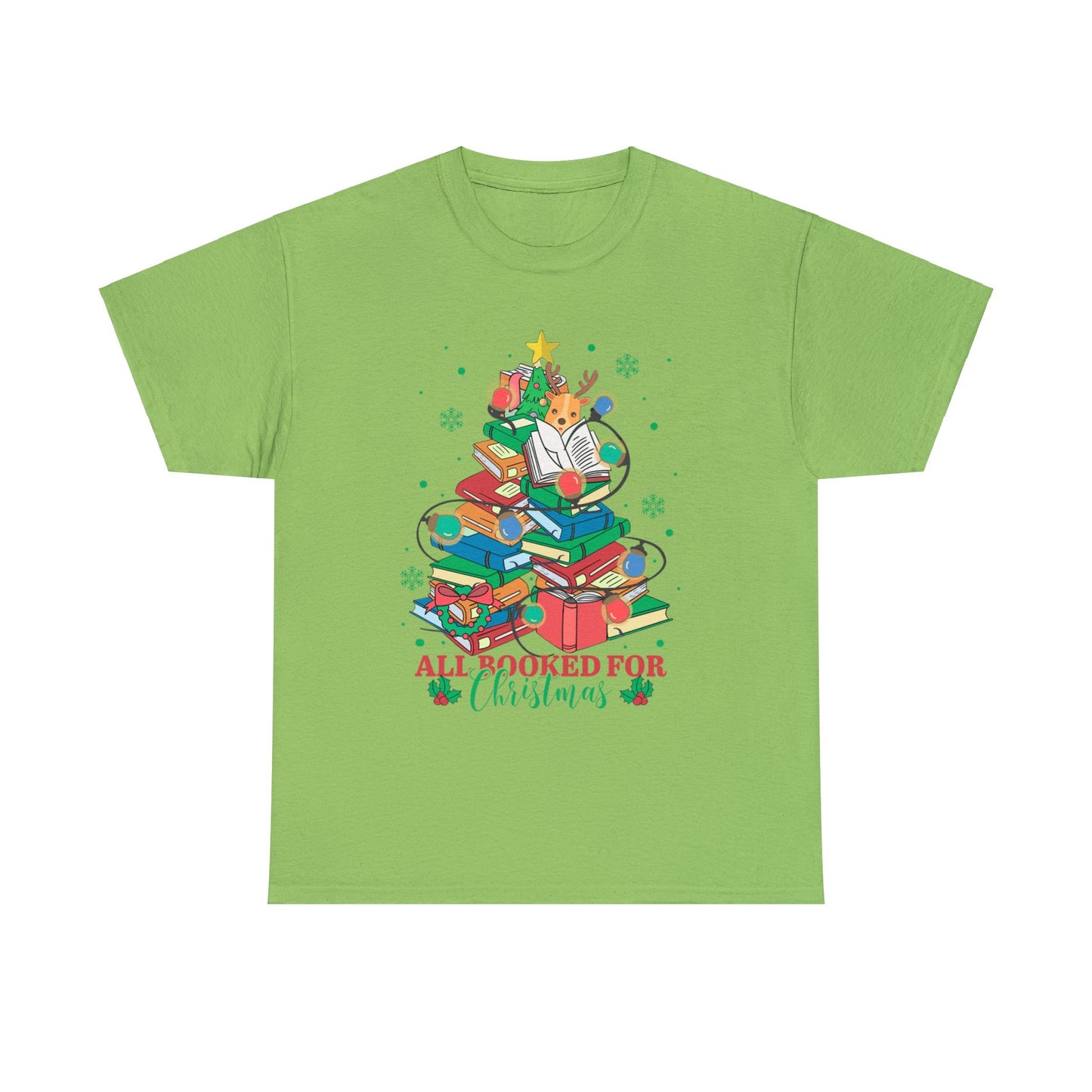 Reindeer Bookmas - Unisex Heavy Cotton Tee