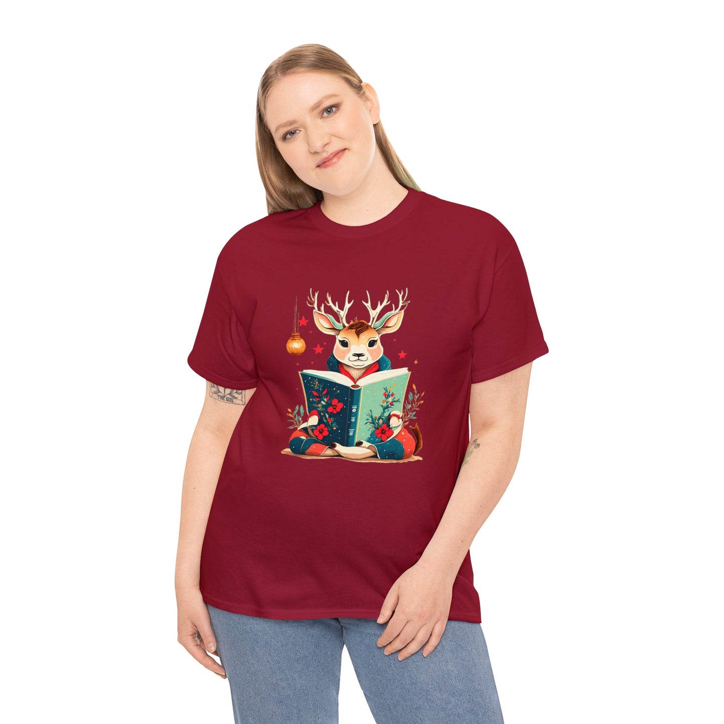 Bookish Deer - Unisex Heavy Cotton Tee