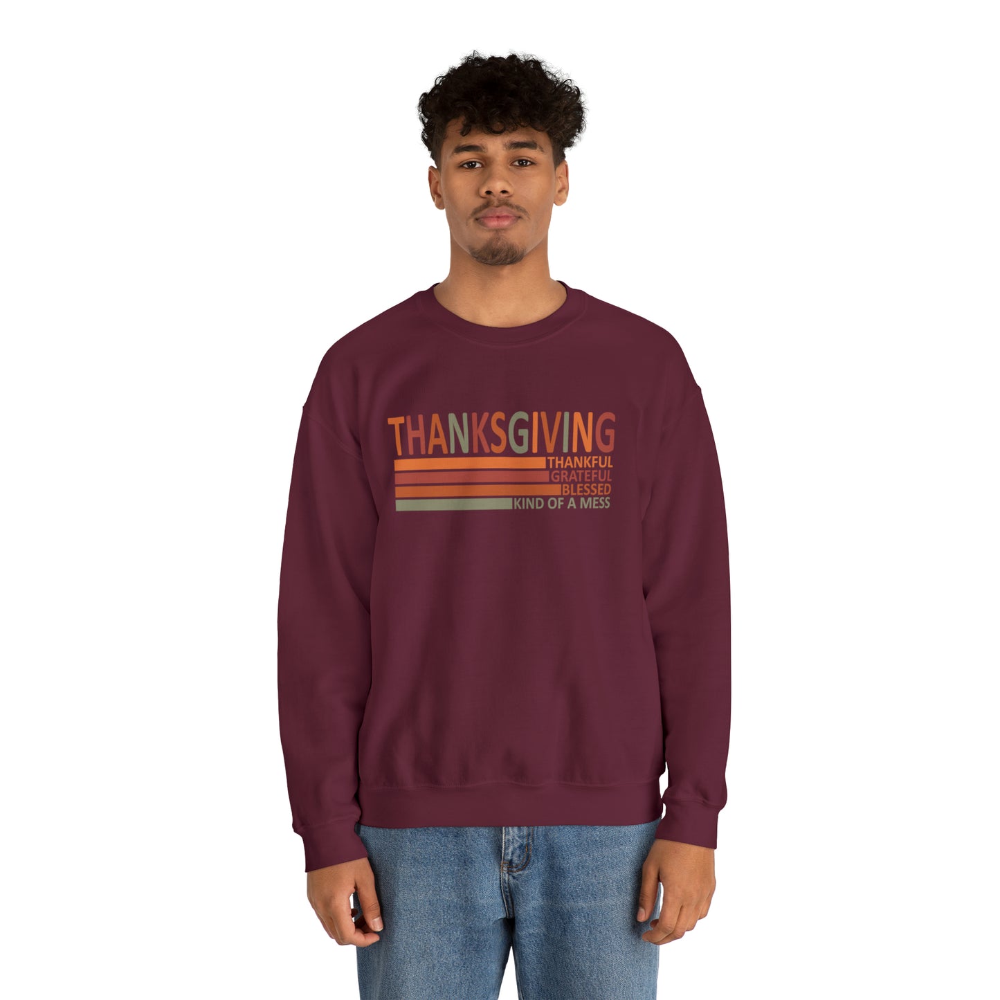 Thankful Grateful Blessed - Unisex Heavy Blend™ Crewneck Sweatshirt