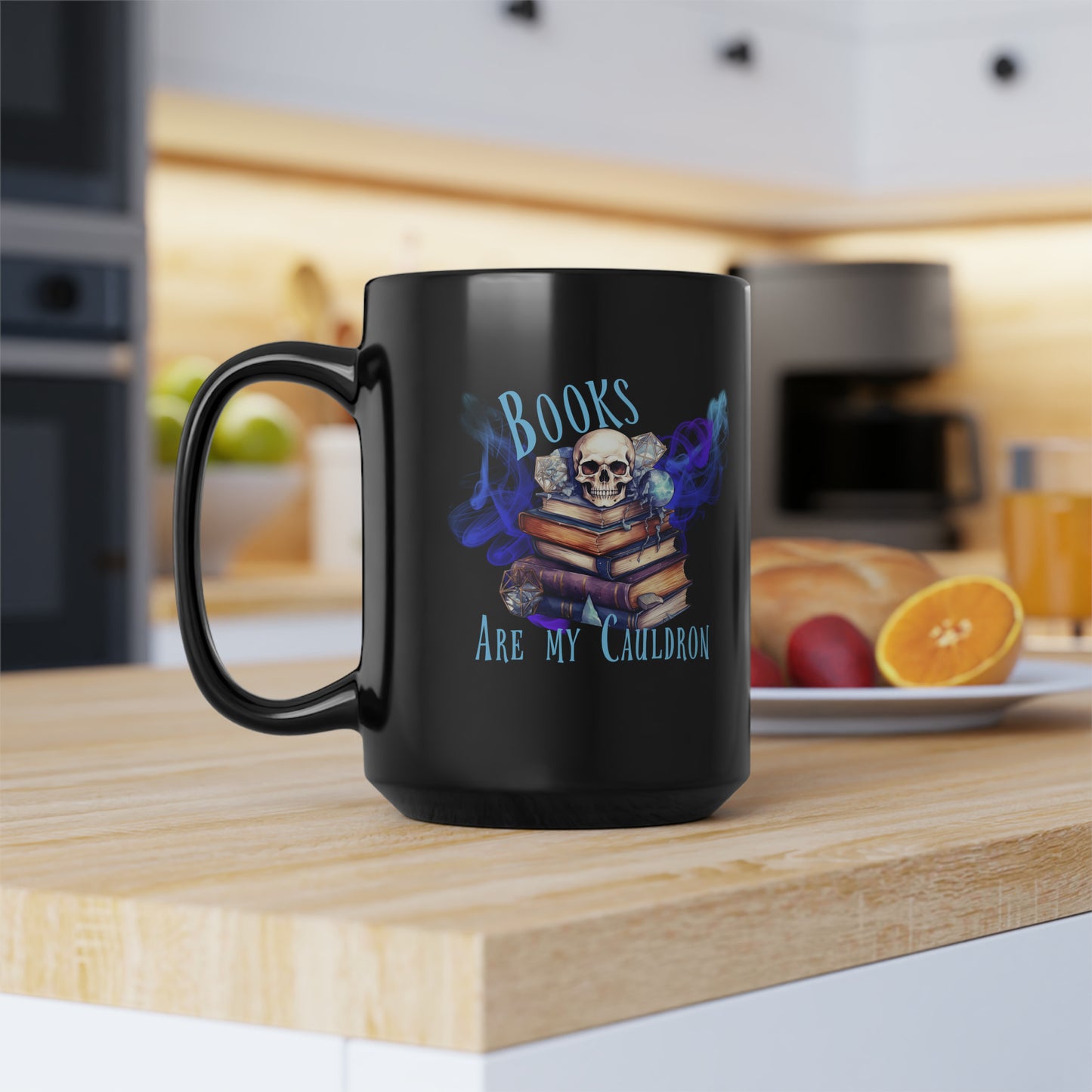 Books are my Cauldron - Black Mug, 15oz