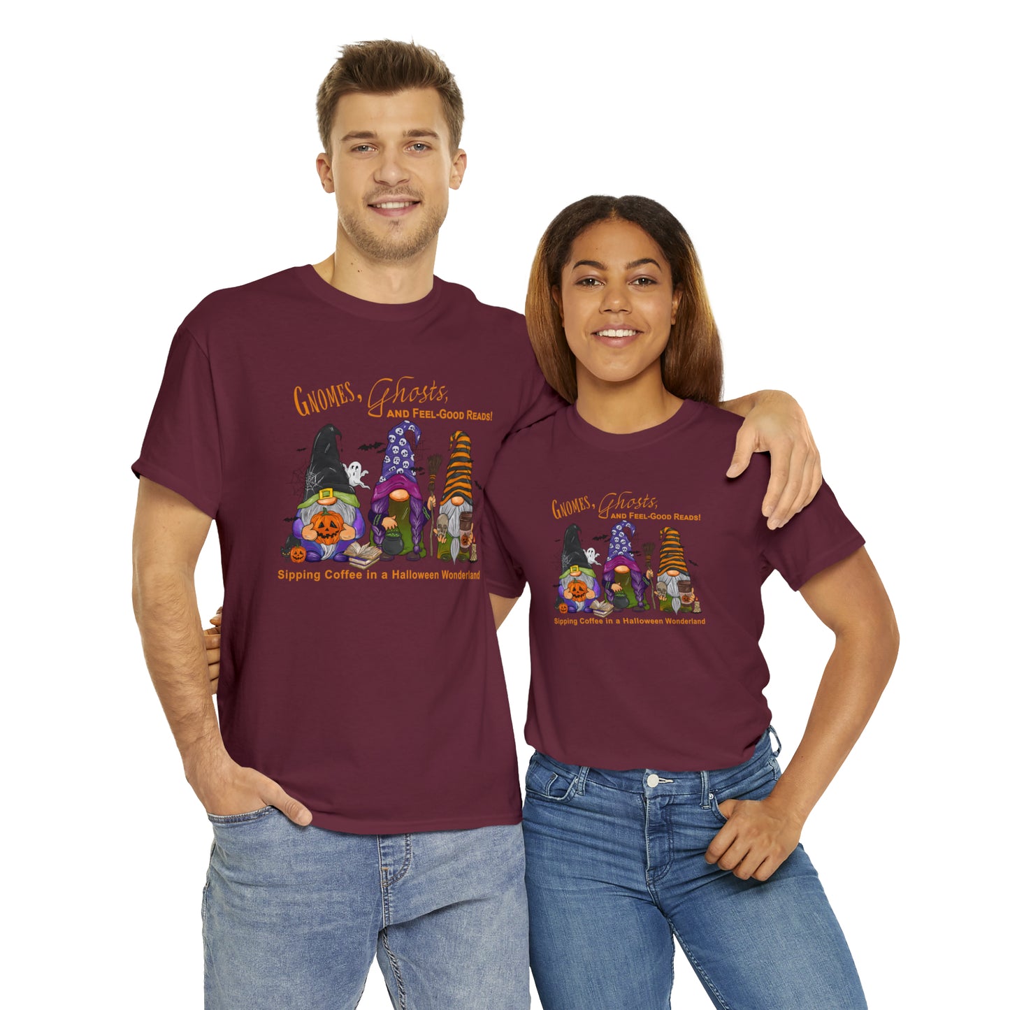 Halloween Gnomes - Unisex Heavy Cotton Tee