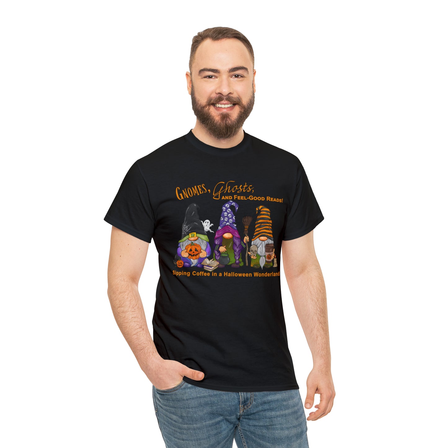 Halloween Gnomes - Unisex Heavy Cotton Tee