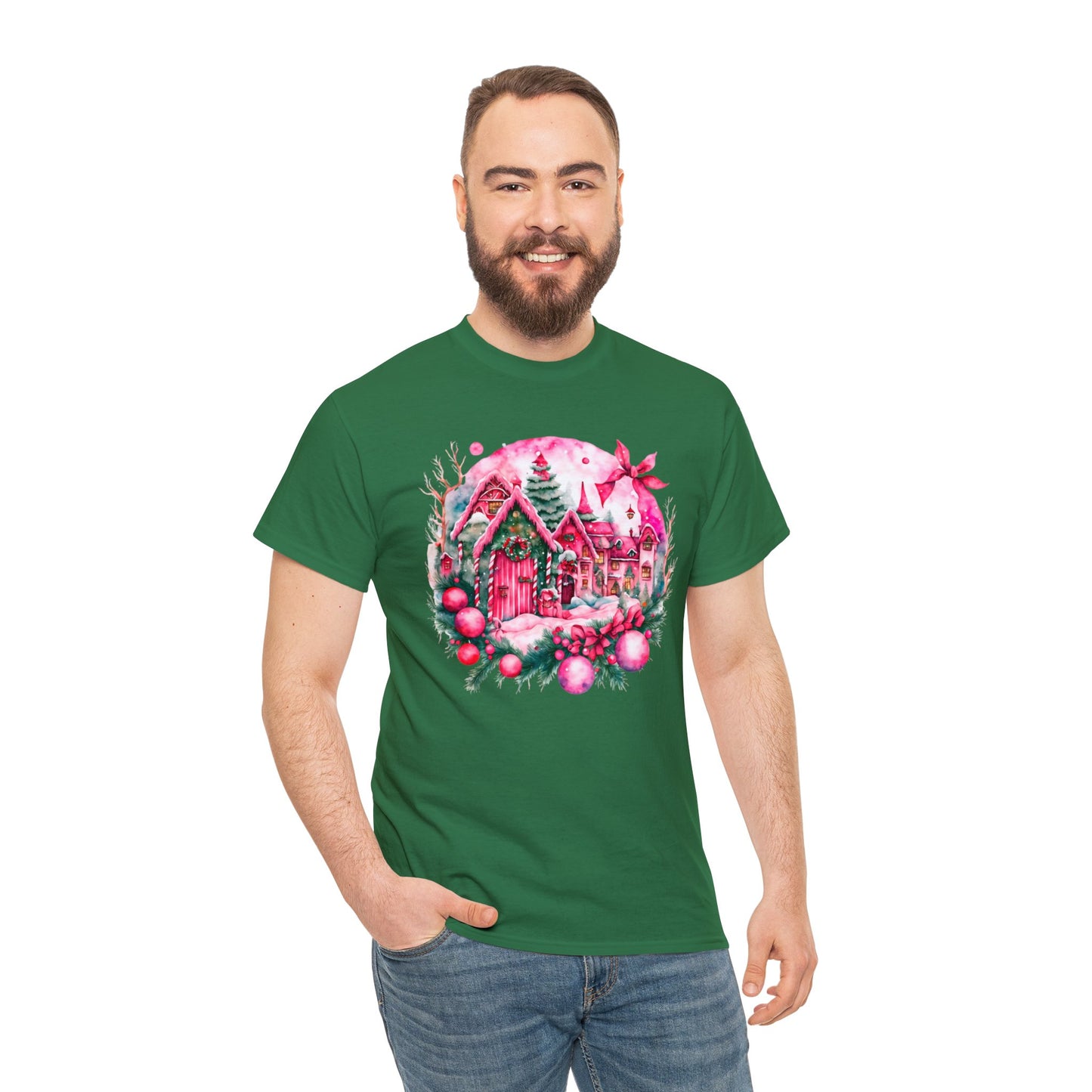 Pink Christmas - Unisex Heavy Cotton Tee