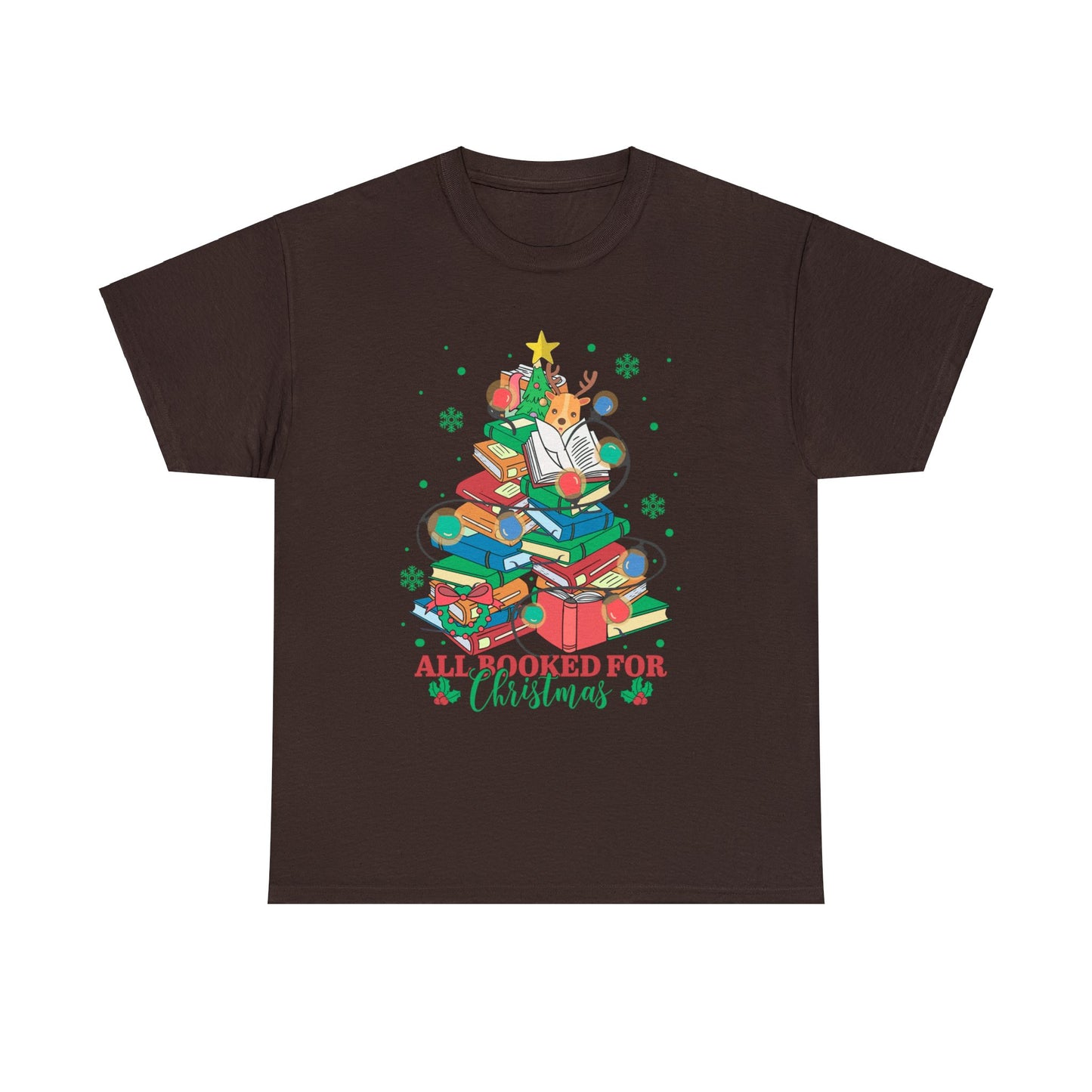 Reindeer Bookmas - Unisex Heavy Cotton Tee