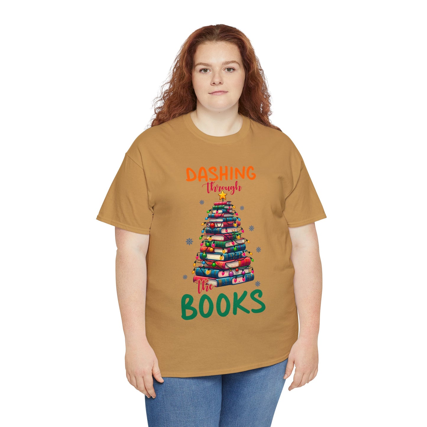 Dashing Through the Books - Unisex Heavy Cotton Tee