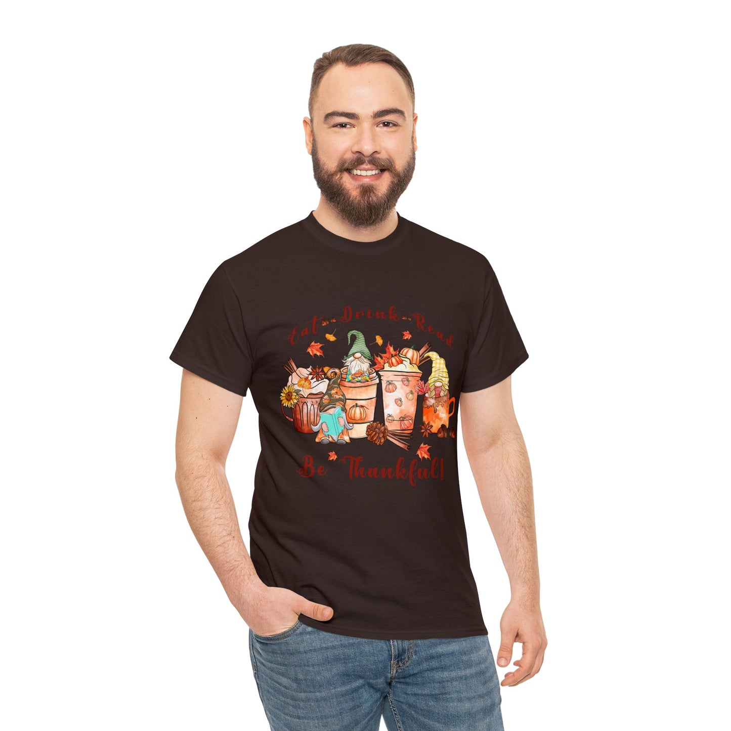 Eat Drink Read - Unisex Heavy Cotton Tee