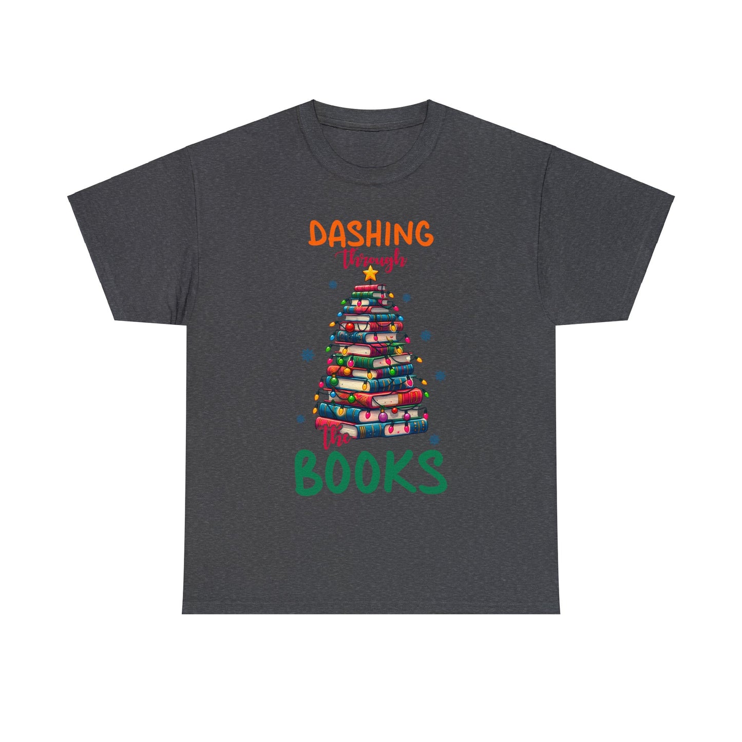 Dashing Through the Books - Unisex Heavy Cotton Tee