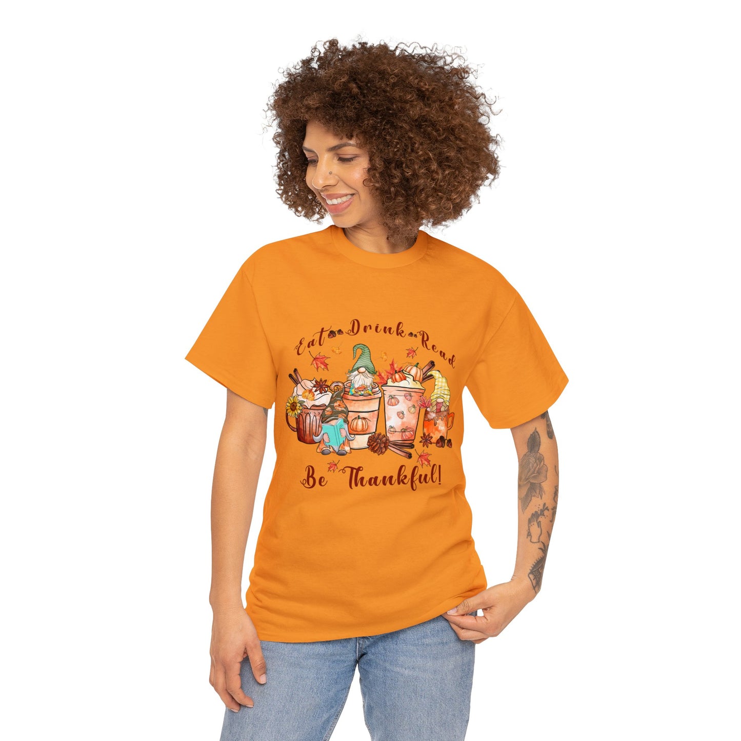 Eat Drink Read - Unisex Heavy Cotton Tee