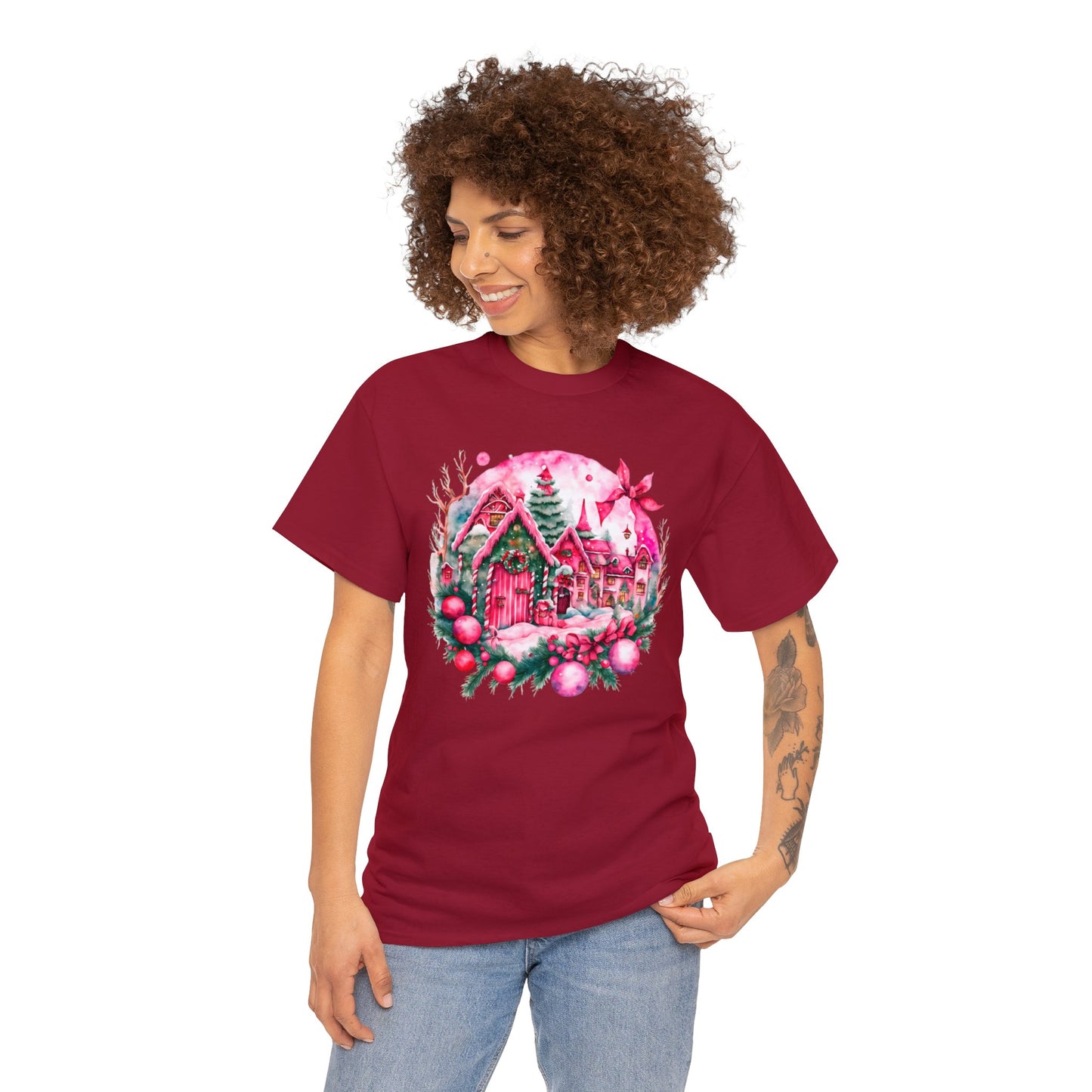 Pink Christmas - Unisex Heavy Cotton Tee