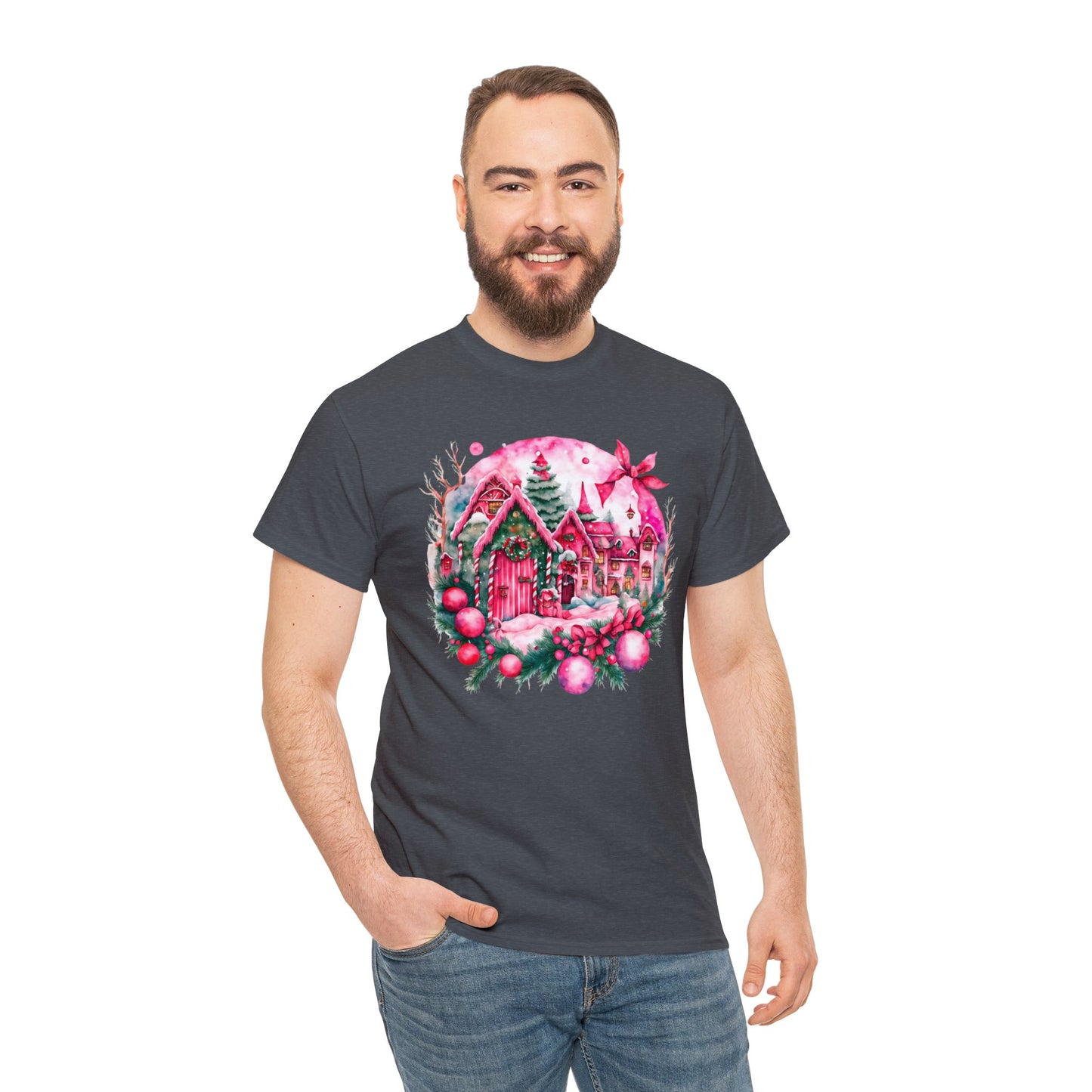 Pink Christmas - Unisex Heavy Cotton Tee