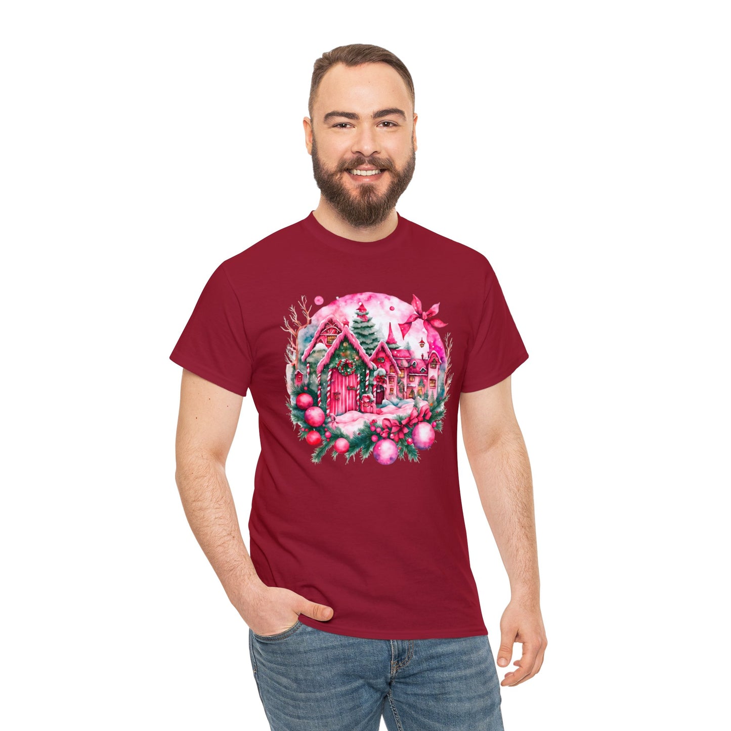 Pink Christmas - Unisex Heavy Cotton Tee