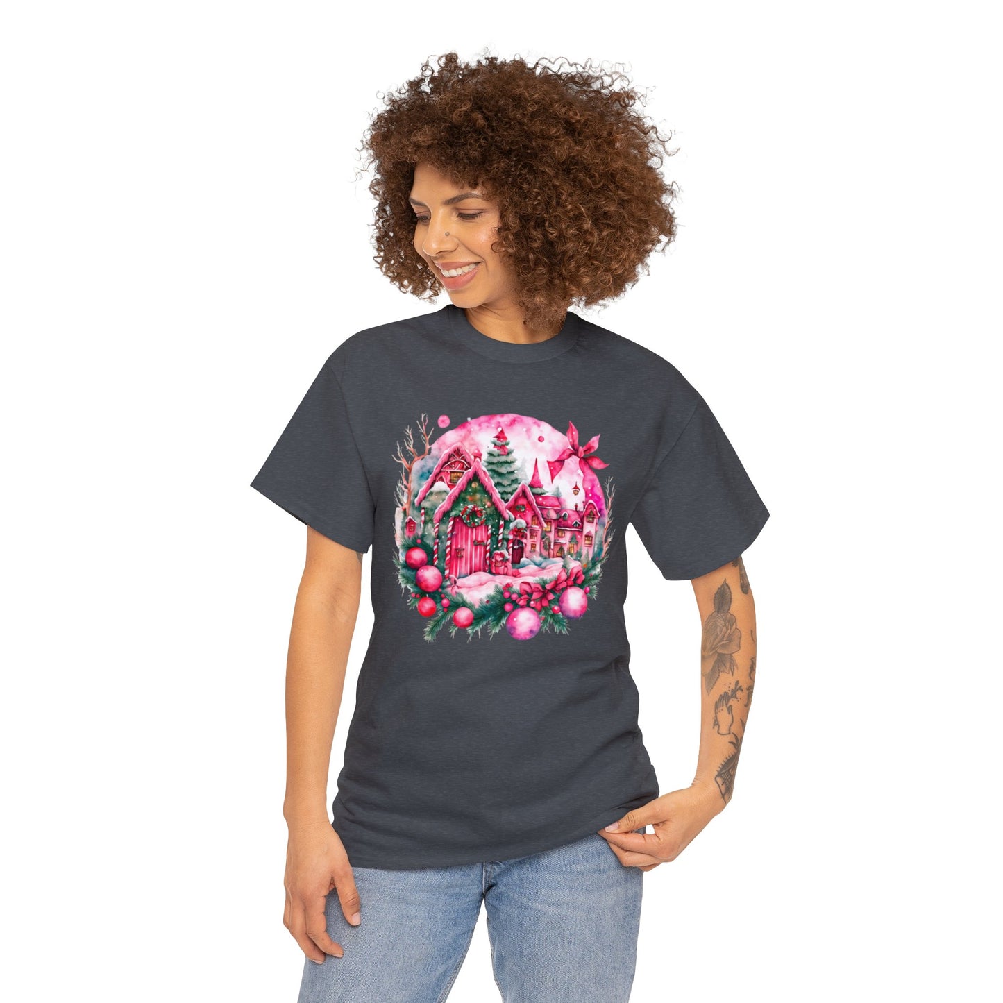 Pink Christmas - Unisex Heavy Cotton Tee