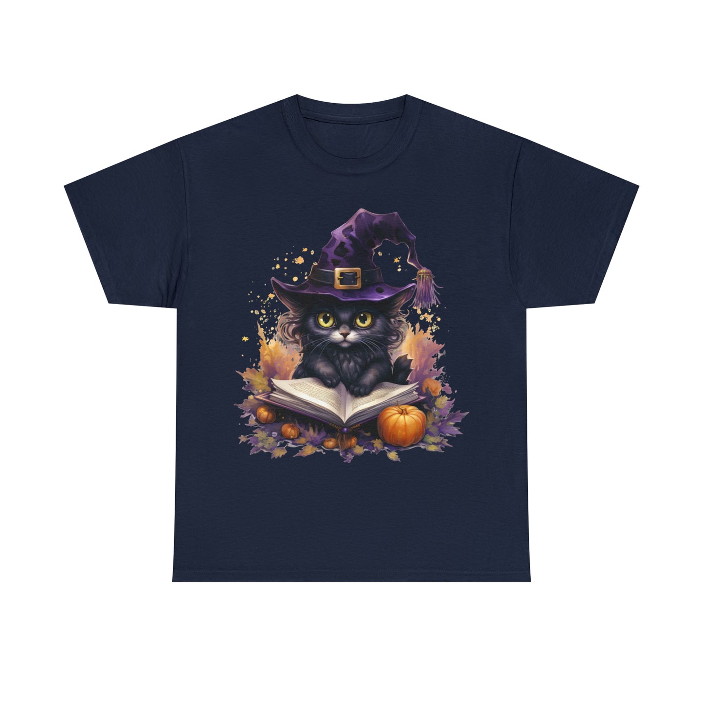 Black Cat Reading - Unisex Heavy Cotton Tee