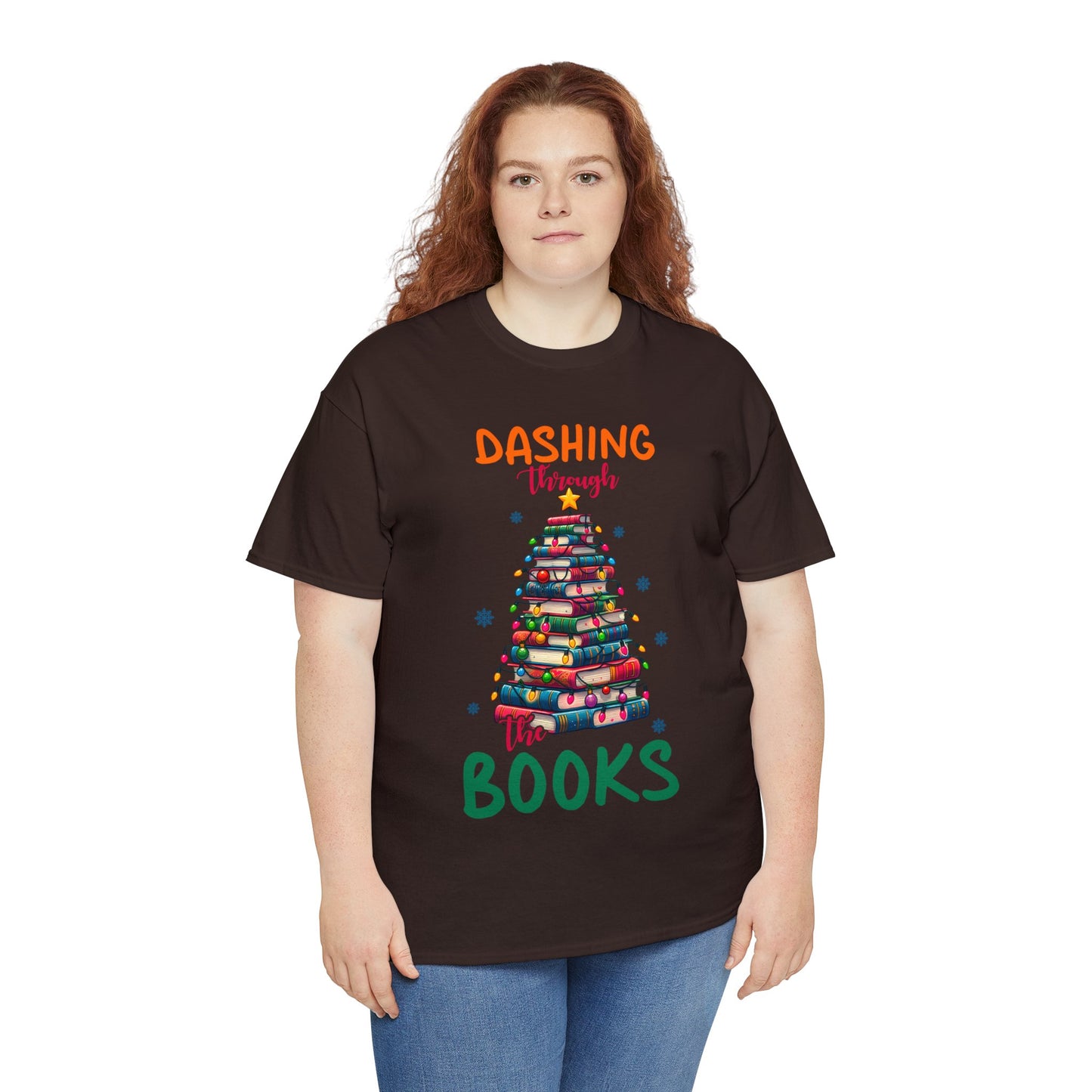 Dashing Through the Books - Unisex Heavy Cotton Tee
