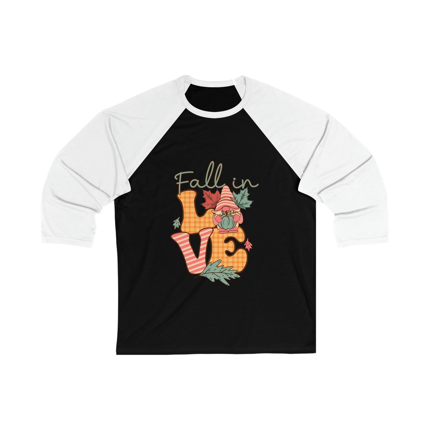 Fall in Love - Unisex 3\4 Sleeve Baseball Tee