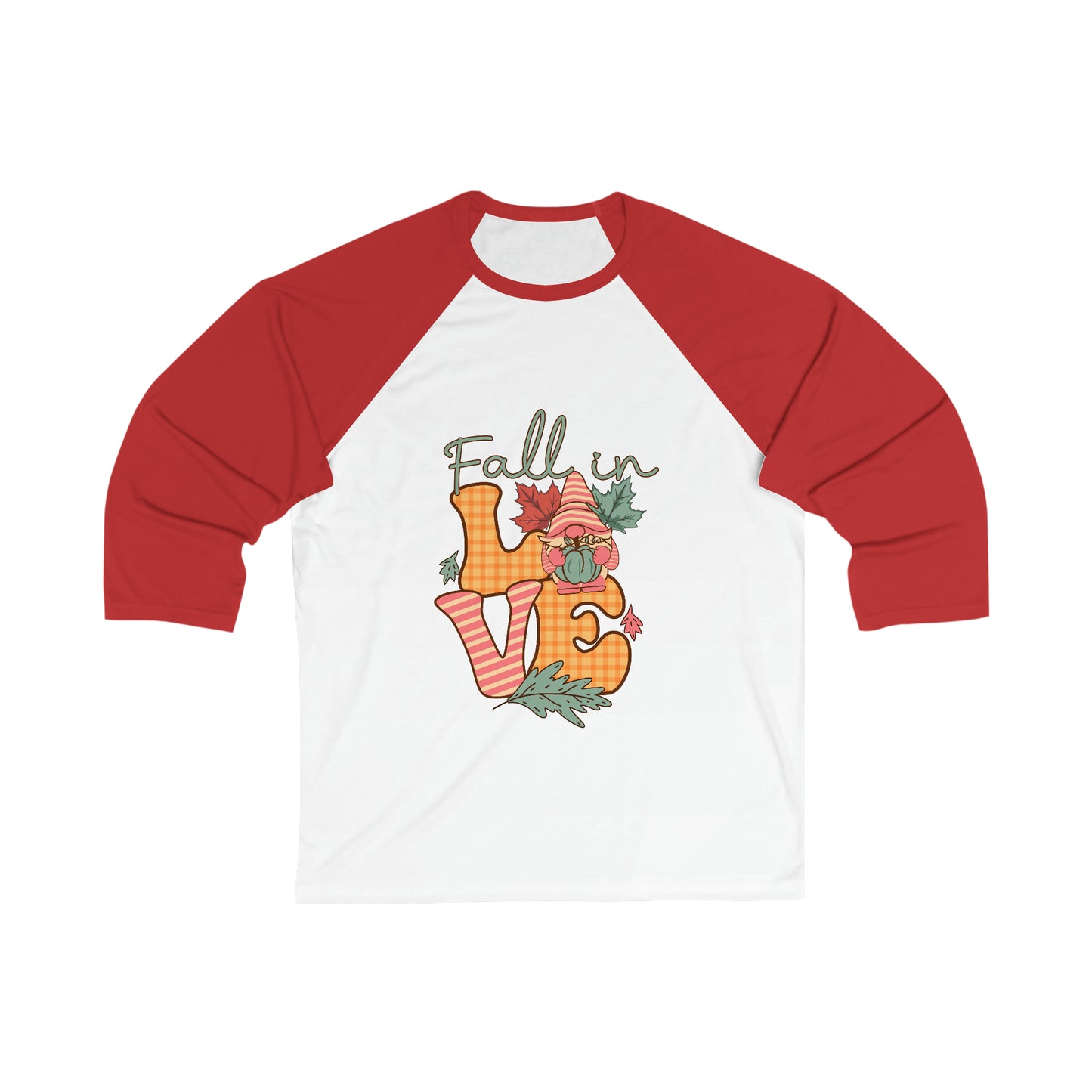 Fall in Love - Unisex 3\4 Sleeve Baseball Tee