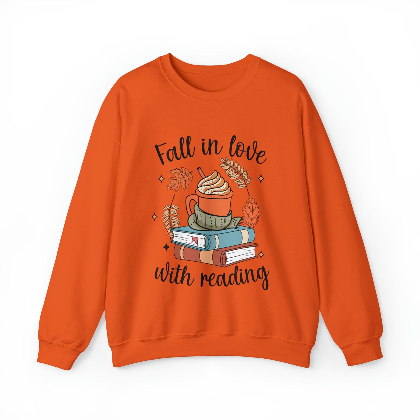 Fall in Love with Reading - Unisex Heavy Blend™ Crewneck Sweatshirt