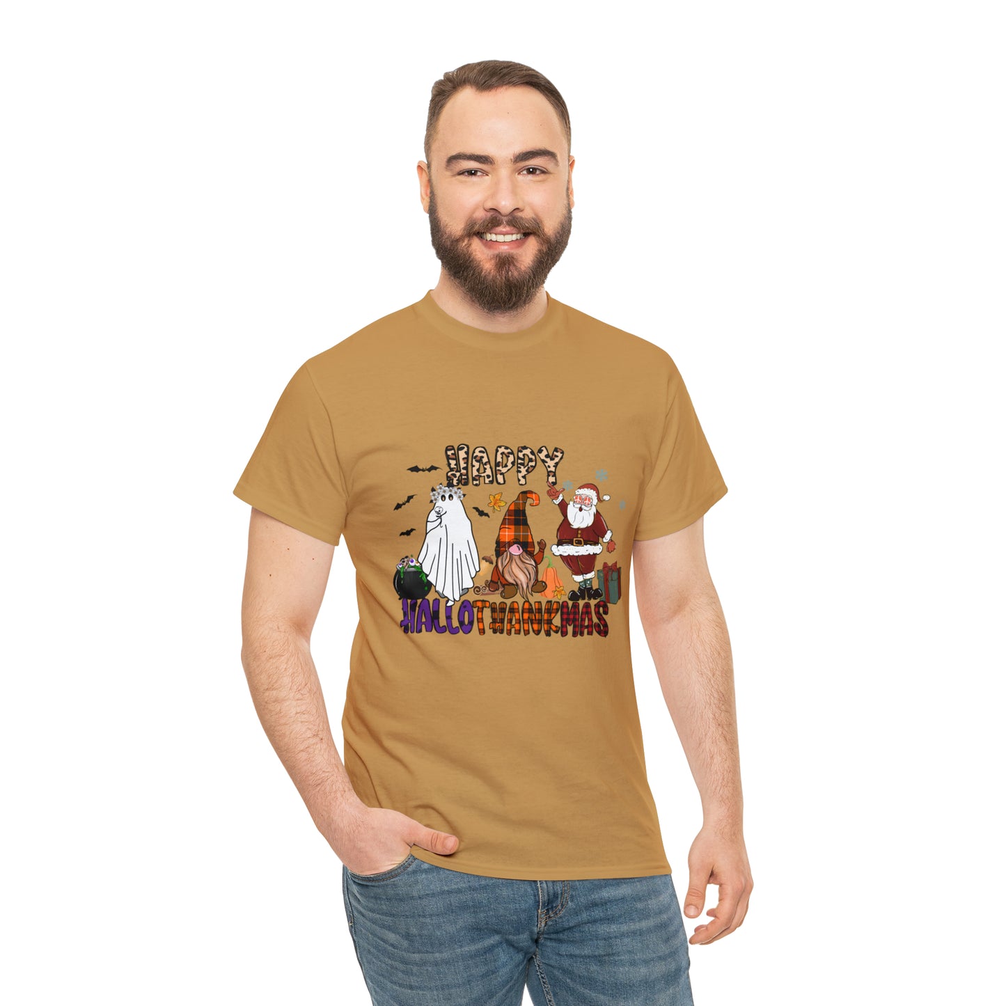 HalloThanksMas - Unisex Heavy Cotton Tee