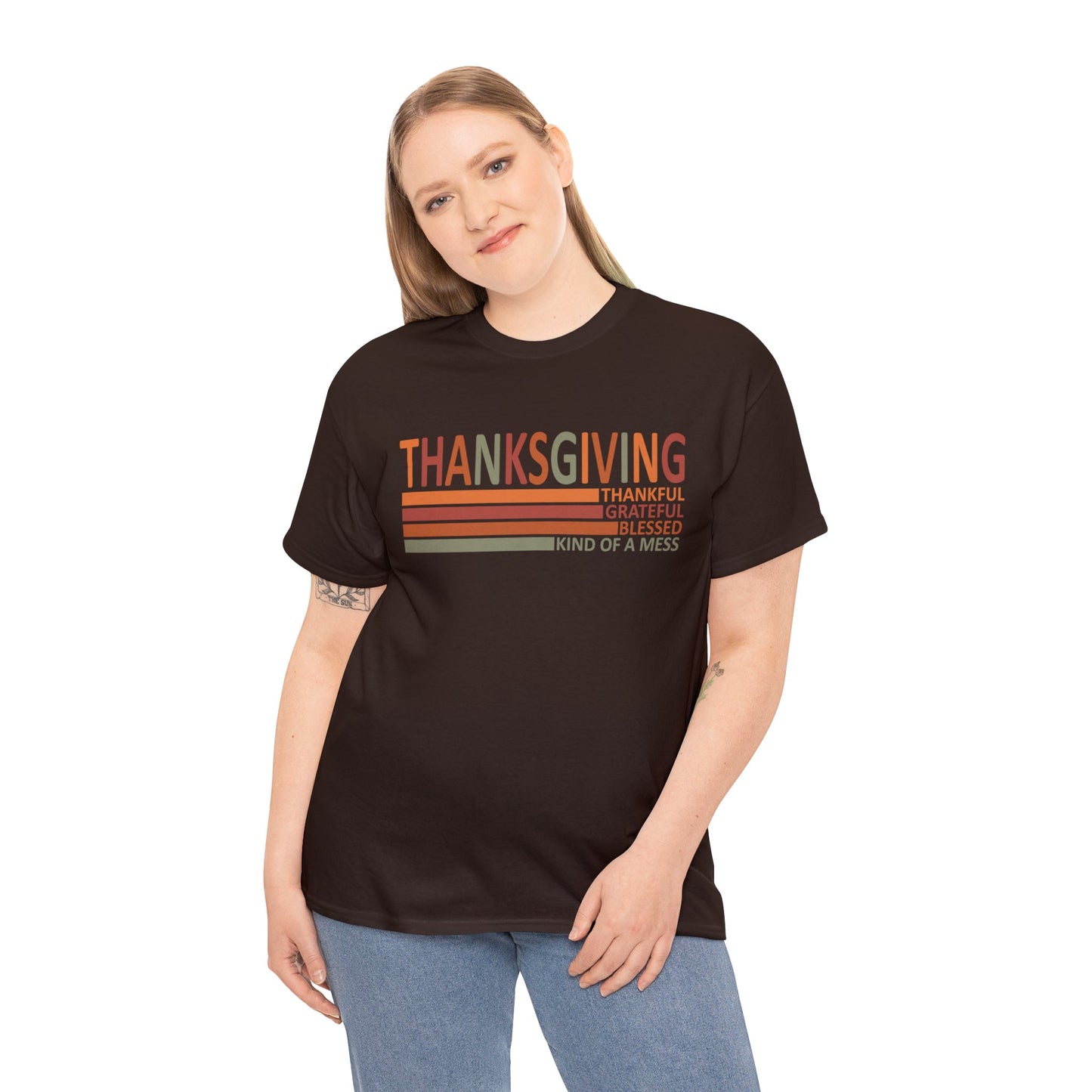 Thankful Grateful Blessed - Unisex Heavy Cotton Tee