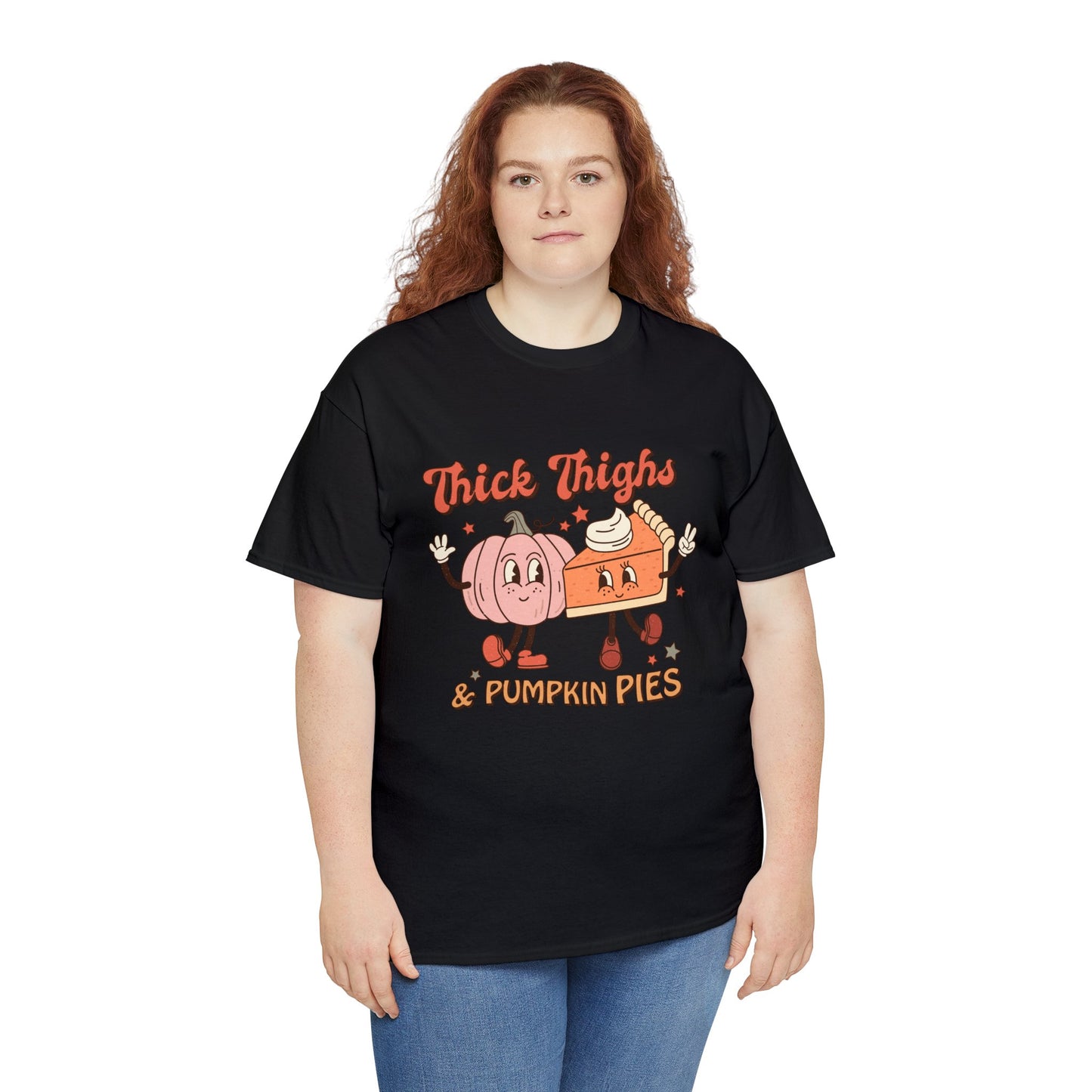 Thick Thighs & Pumpkin Pies - Unisex Heavy Cotton Tee