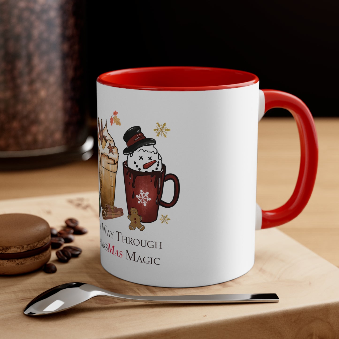 Sipping HalloThanksMas - Coffee Mug, 11oz