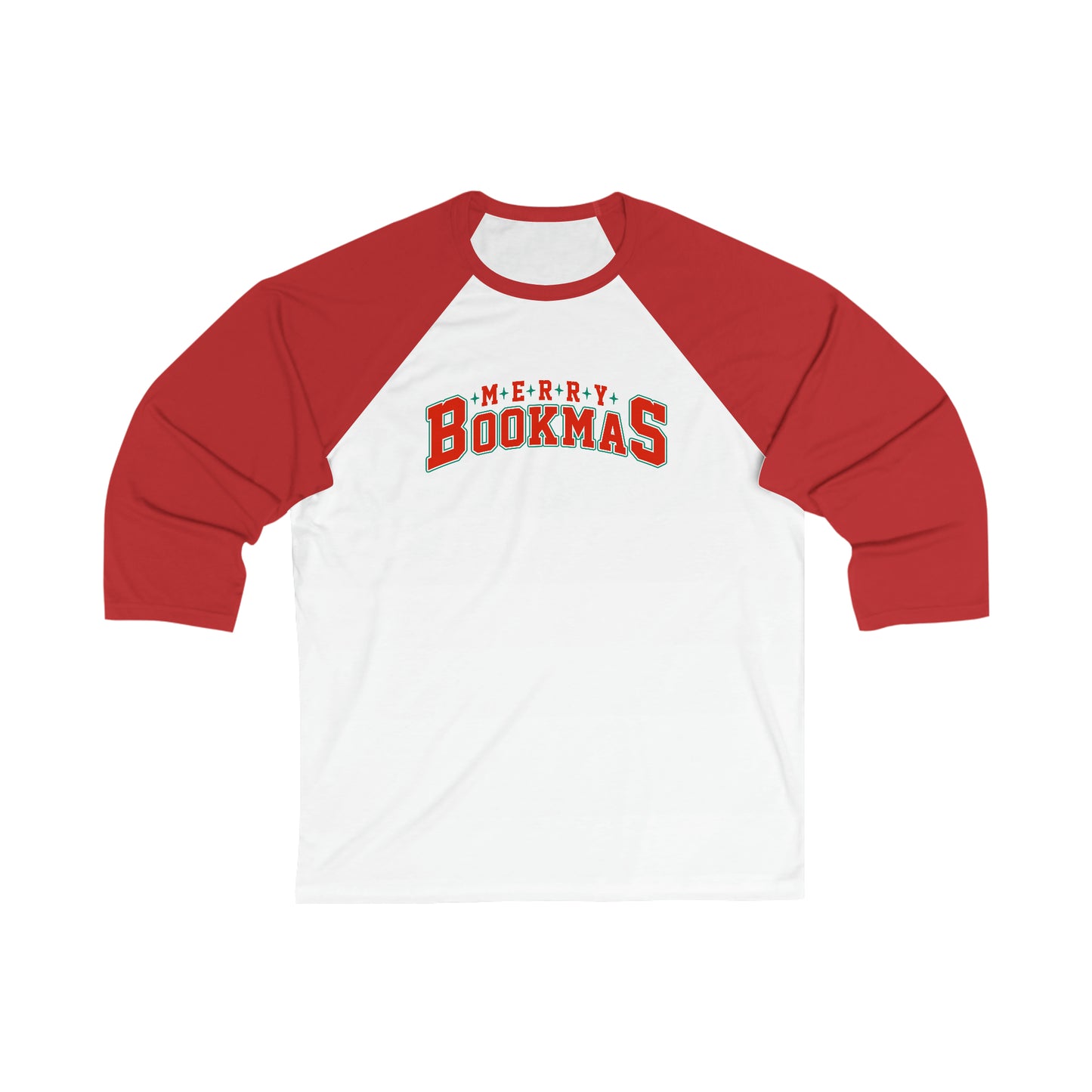 Merry Bookmas - Unisex 3\4 Sleeve Baseball Tee