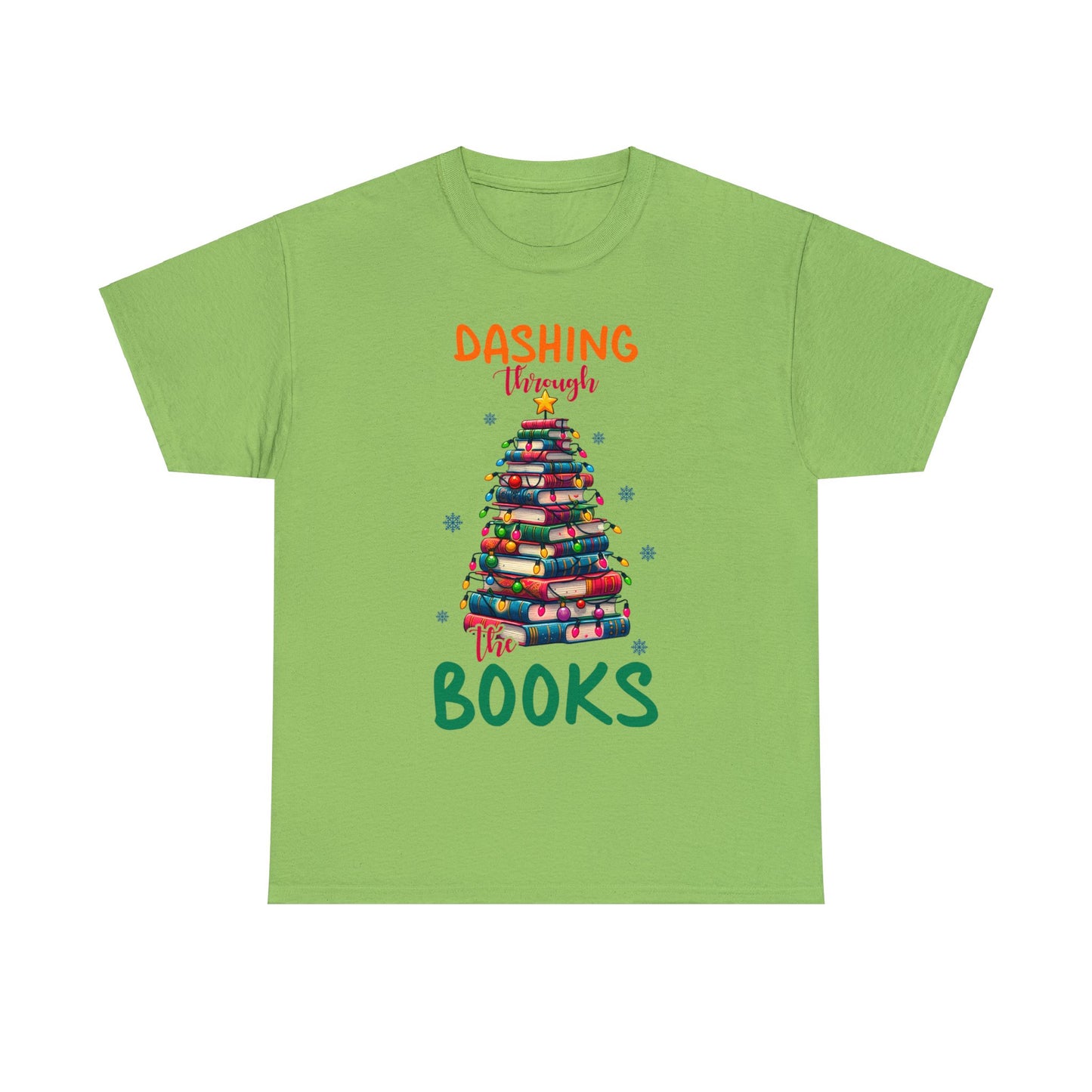 Dashing Through the Books - Unisex Heavy Cotton Tee