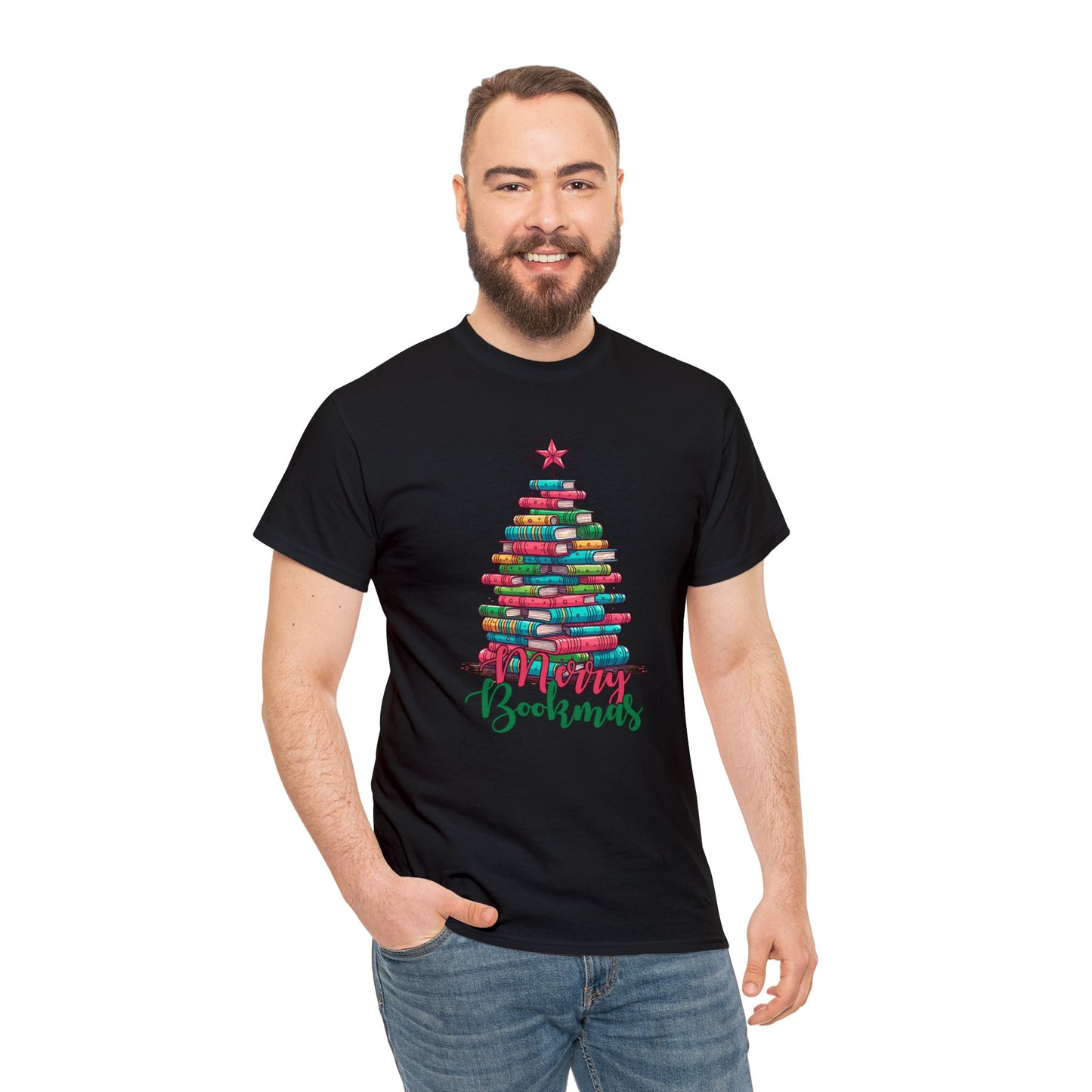 Merry Bookmas - Unisex Heavy Cotton Tee