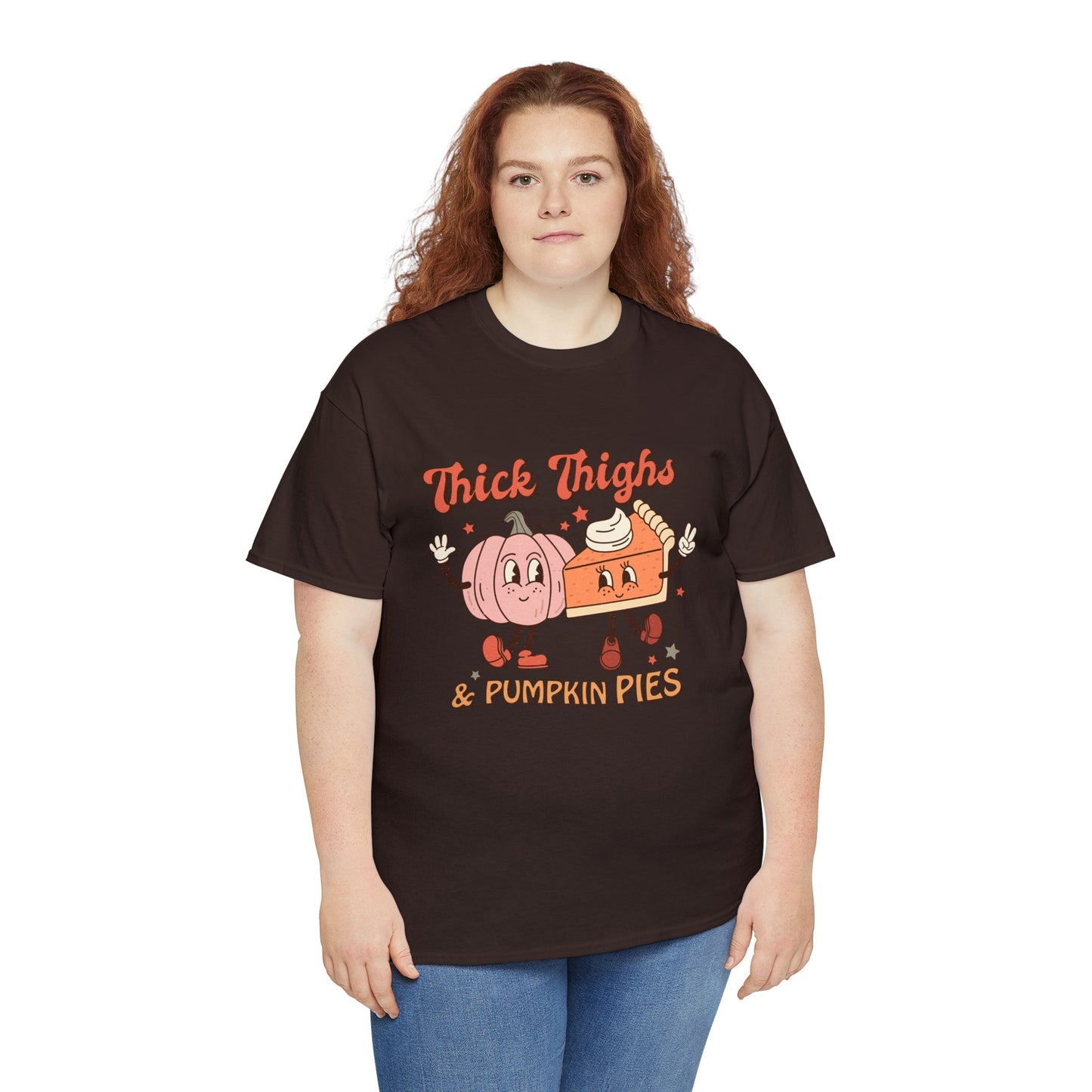 Thick Thighs & Pumpkin Pies - Unisex Heavy Cotton Tee
