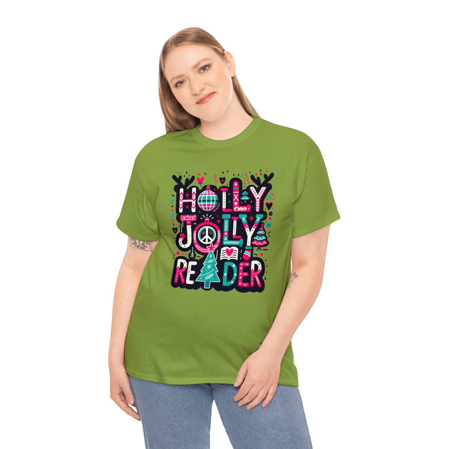 Holly Jolly Reader - Unisex Heavy Cotton Tee