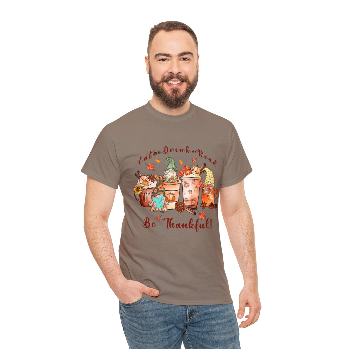 Eat Drink Read - Unisex Heavy Cotton Tee