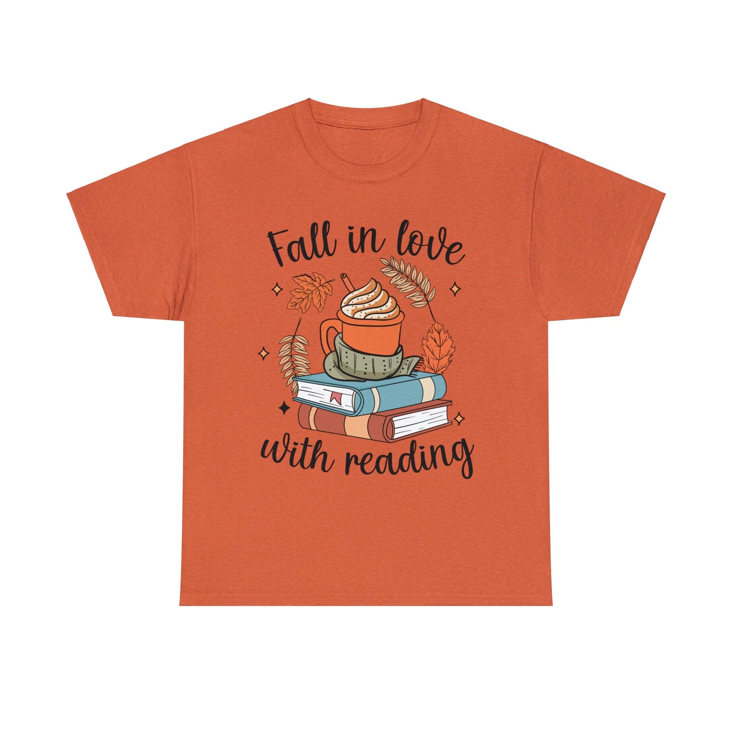Fall in Love with Reading - Unisex Heavy Cotton Tee