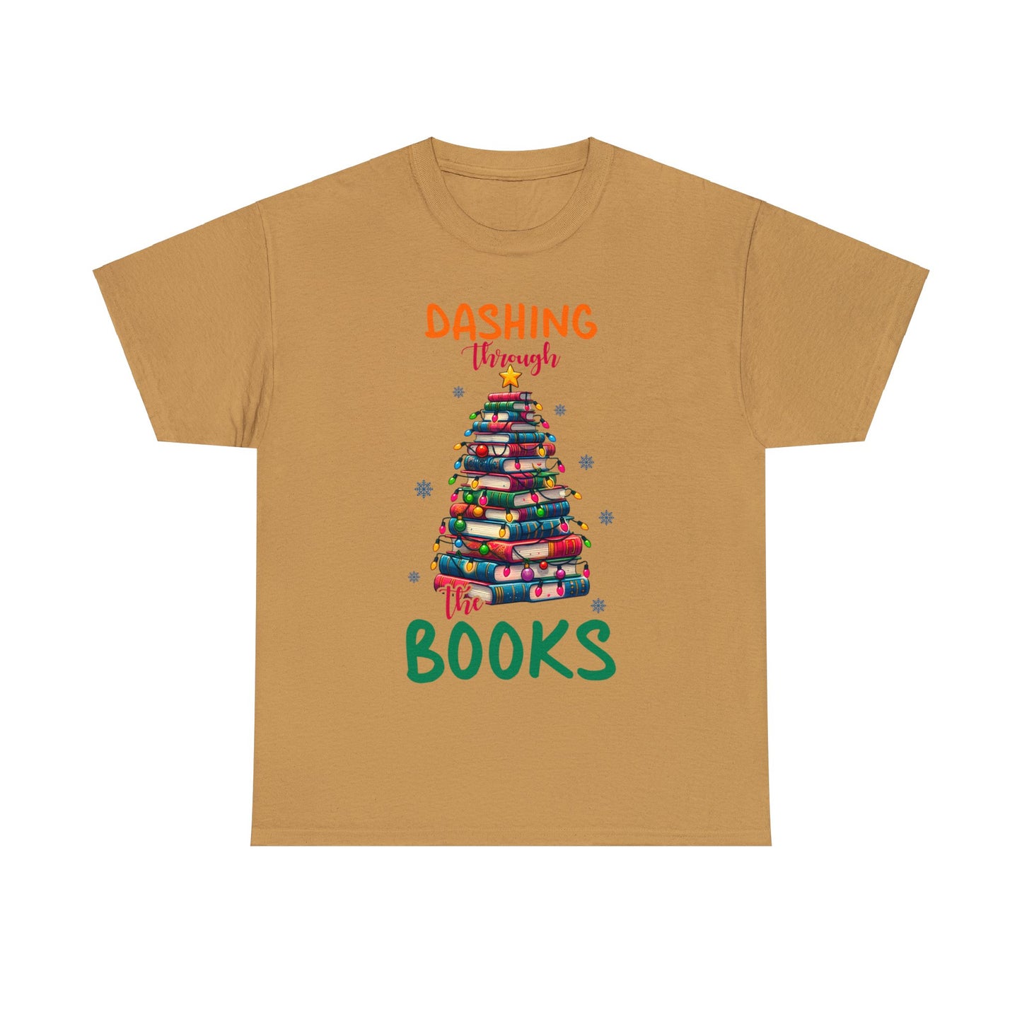 Dashing Through the Books - Unisex Heavy Cotton Tee