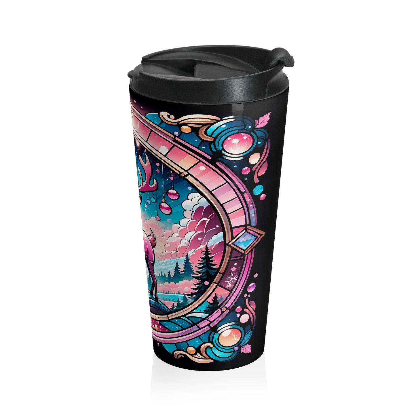 Pink Deer - Stainless Steel Travel Mug