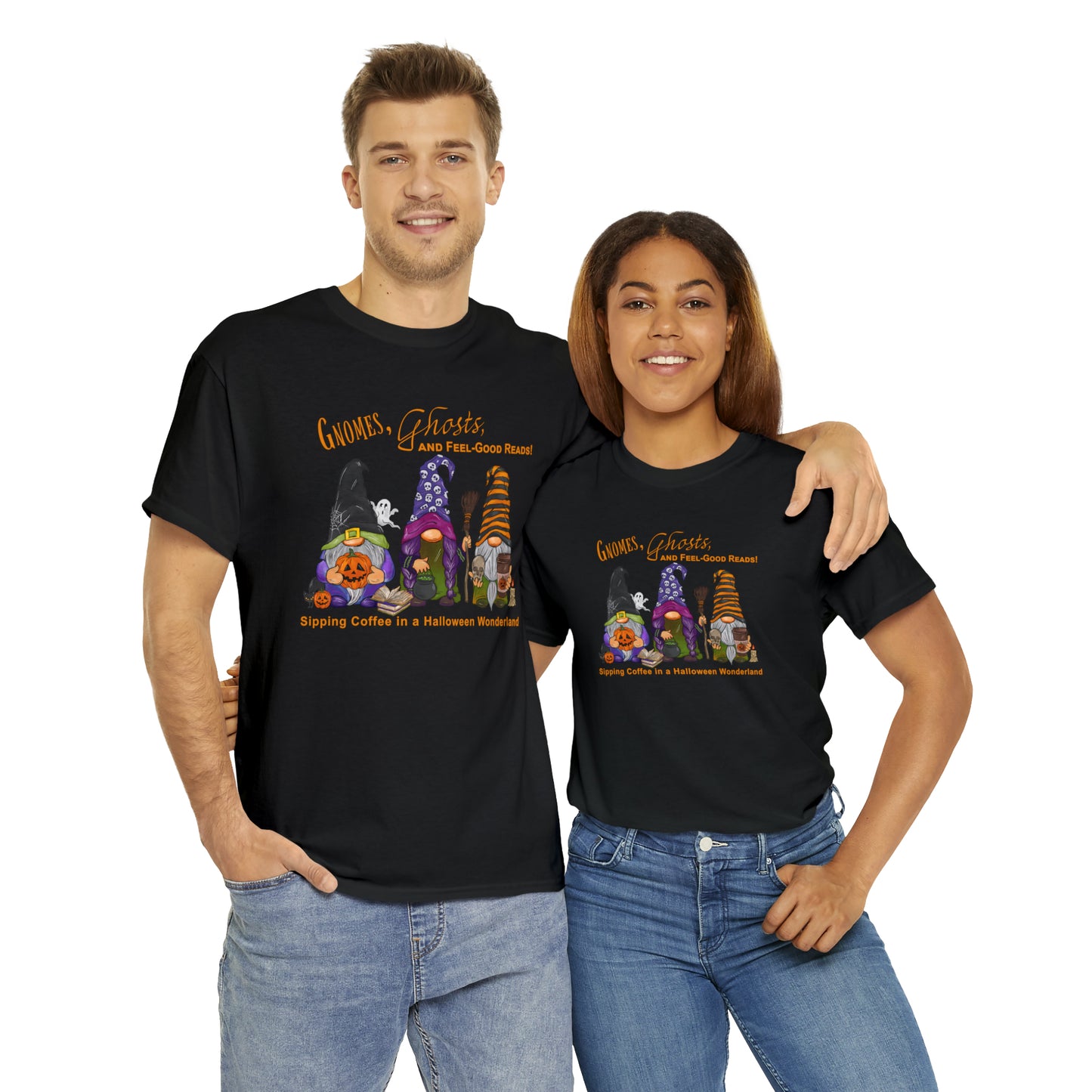 Halloween Gnomes - Unisex Heavy Cotton Tee