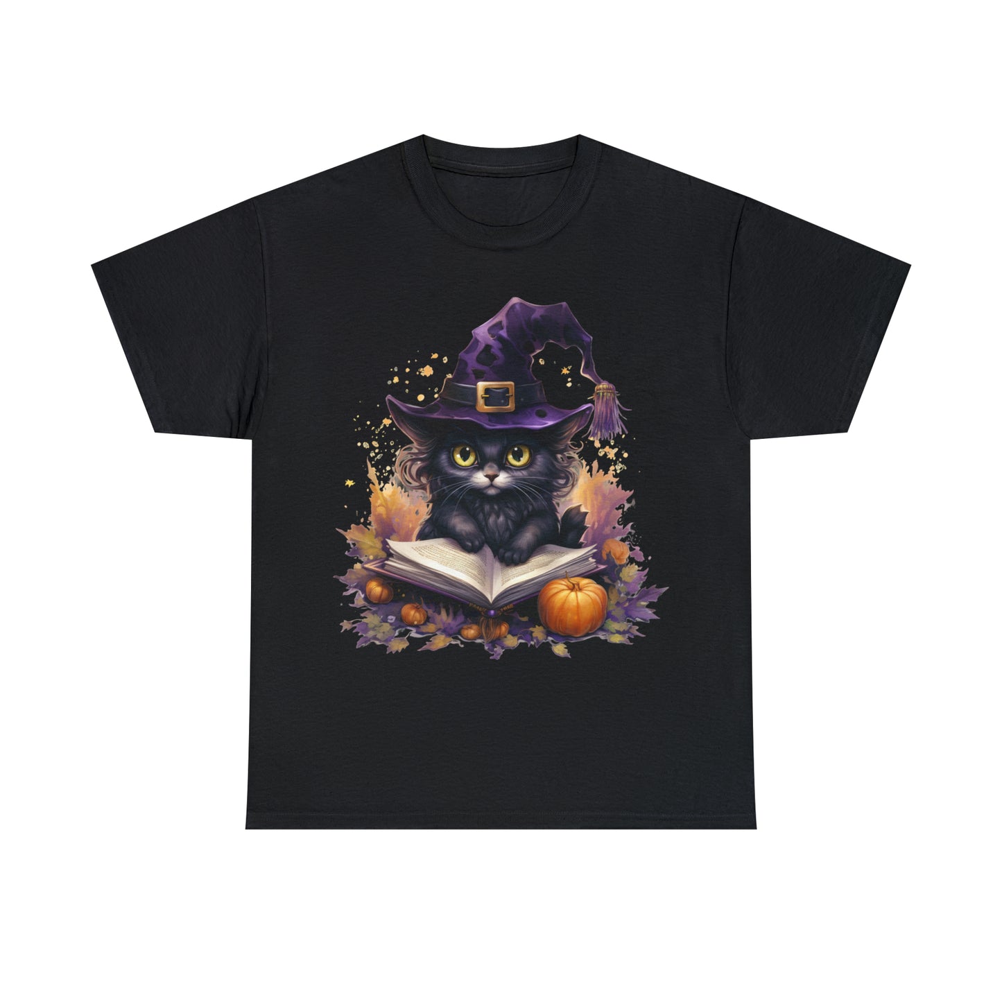 Black Cat Reading - Unisex Heavy Cotton Tee