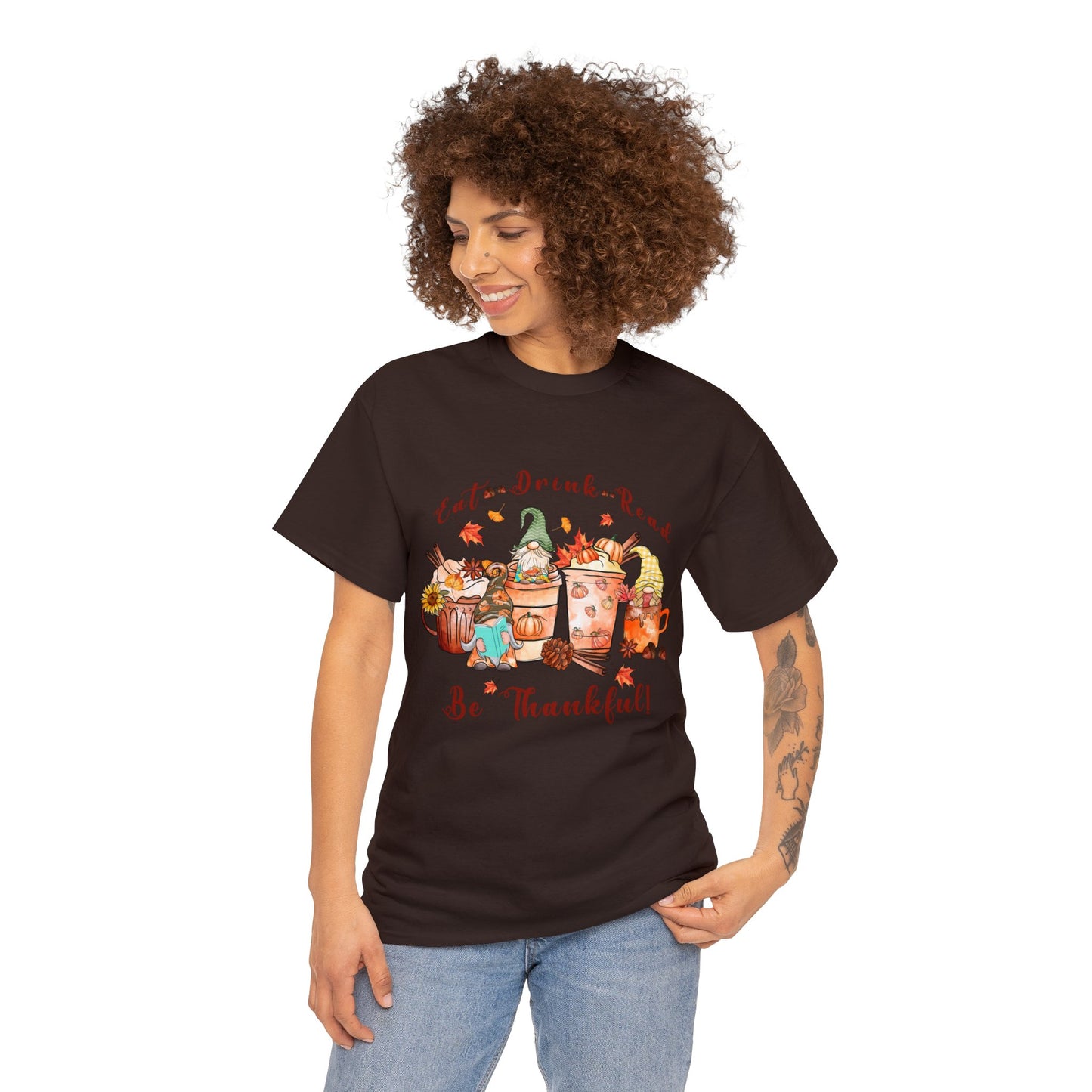 Eat Drink Read - Unisex Heavy Cotton Tee