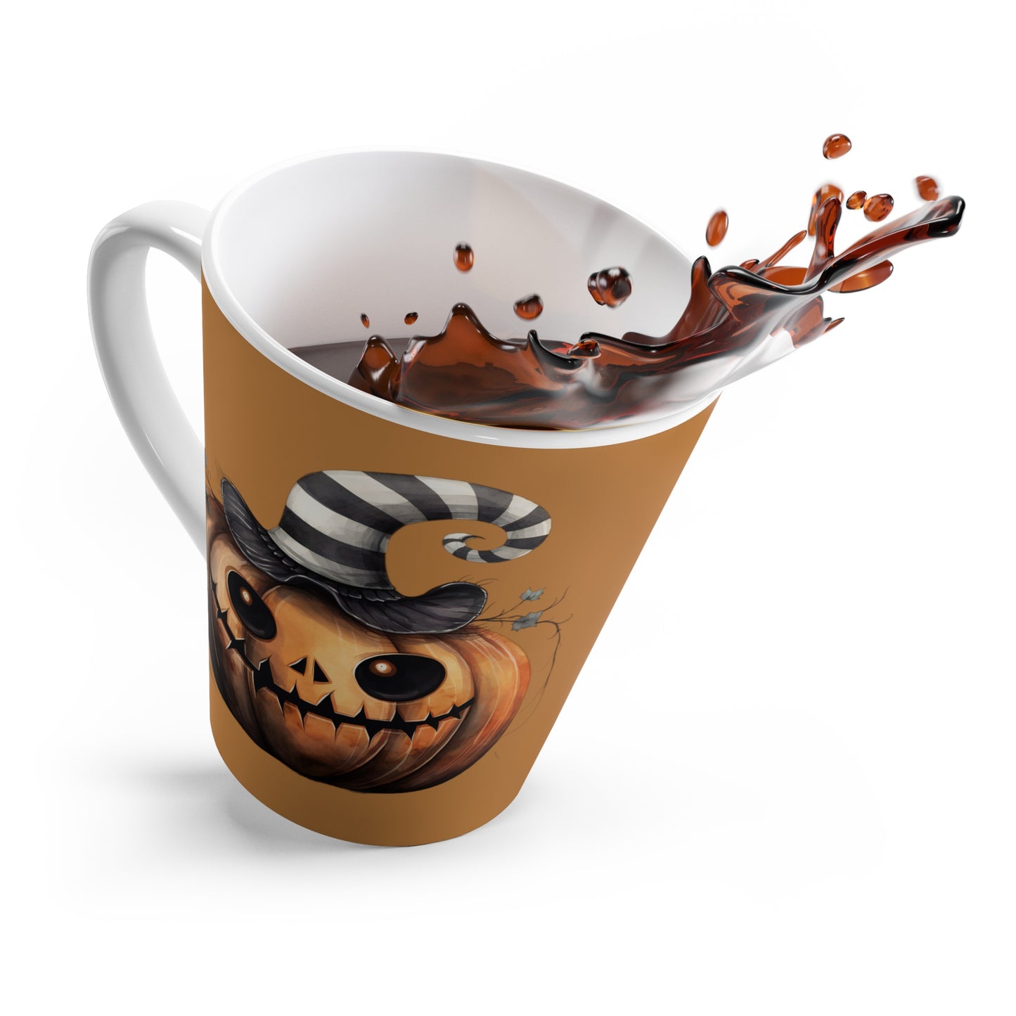 Stripped Pumpkin - Latte Mug