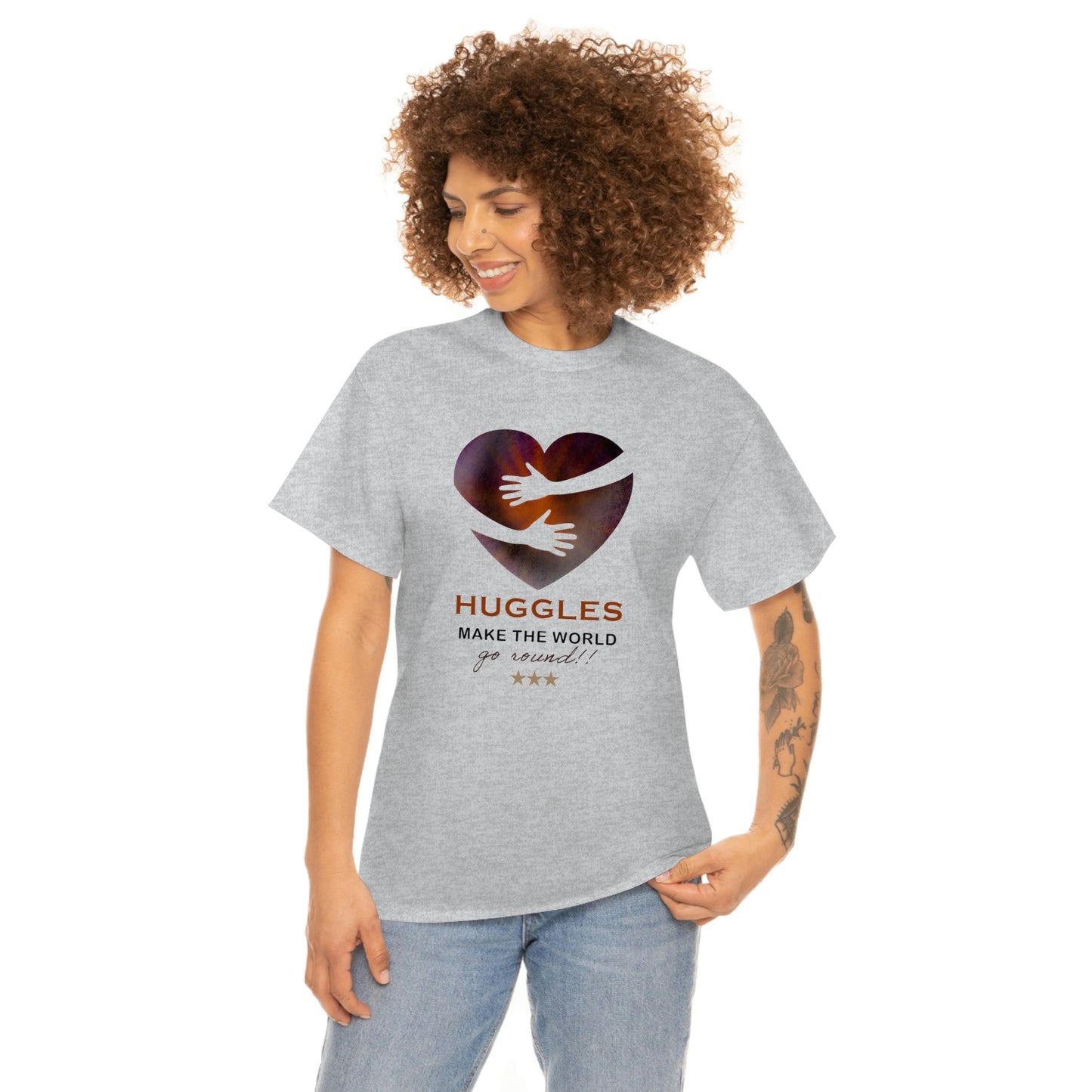 Huggles Make the World Go Round!! Unisex Heavy Cotton Tee