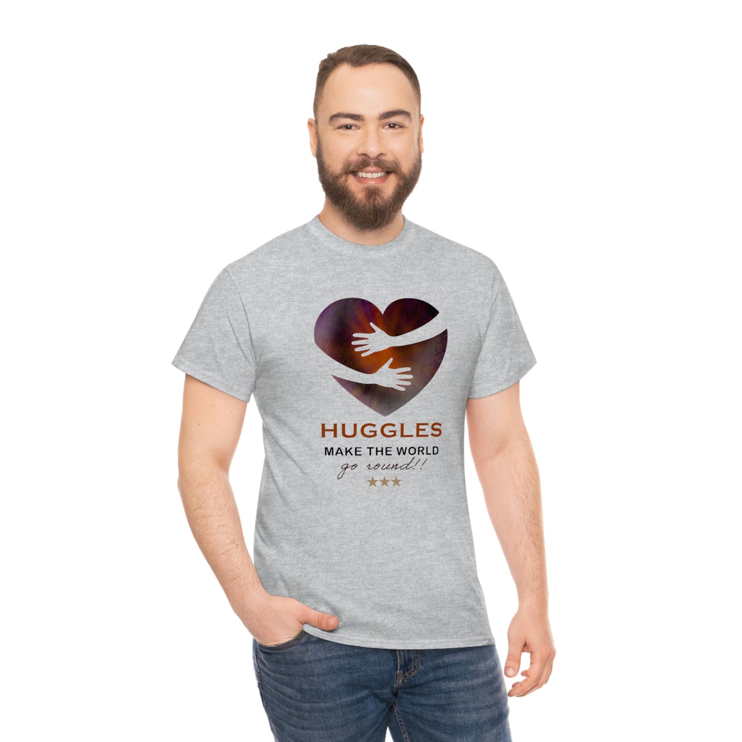 Huggles Make the World Go Round!! Unisex Heavy Cotton Tee