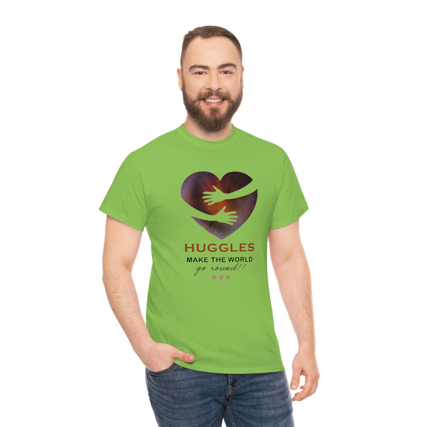 Huggles Make the World Go Round!! Unisex Heavy Cotton Tee