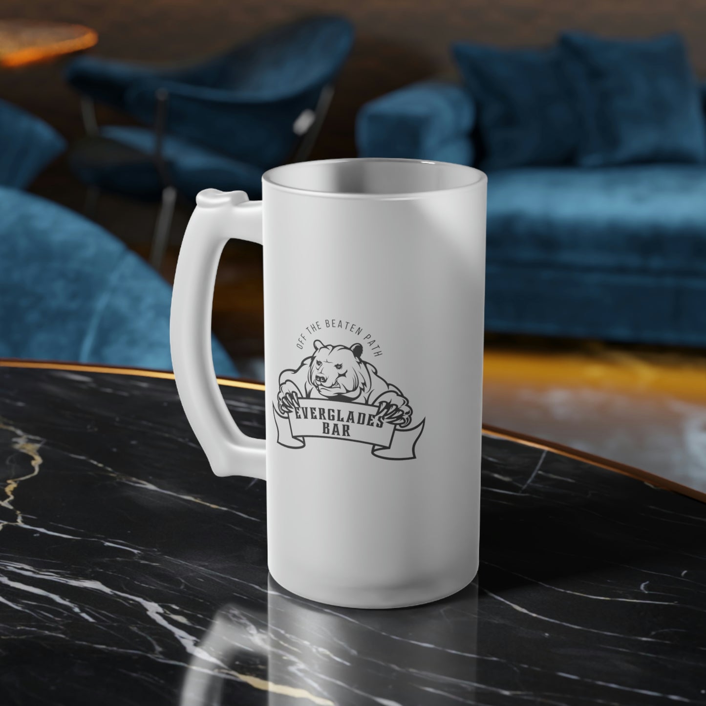 Everglades Frosted Glass Beer Mug