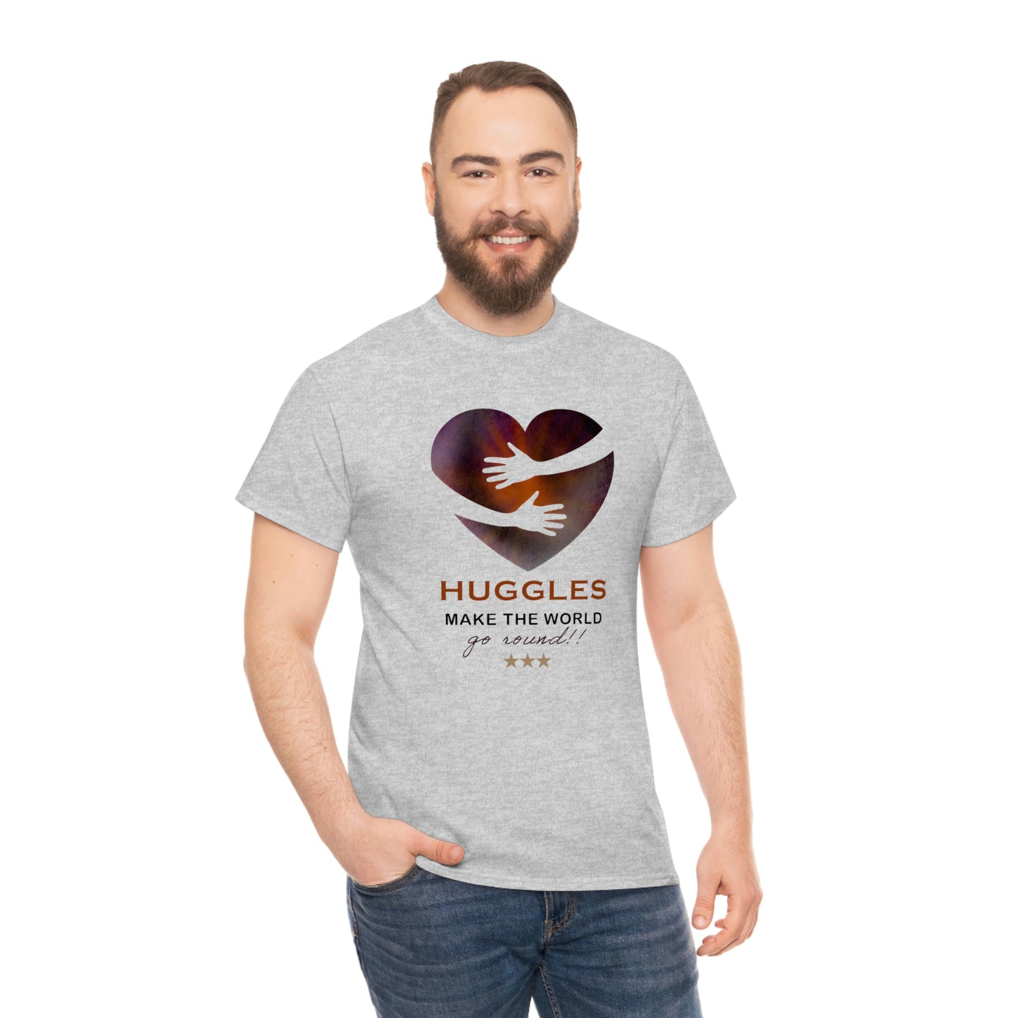 Huggles Make the World Go Round!! Unisex Heavy Cotton Tee