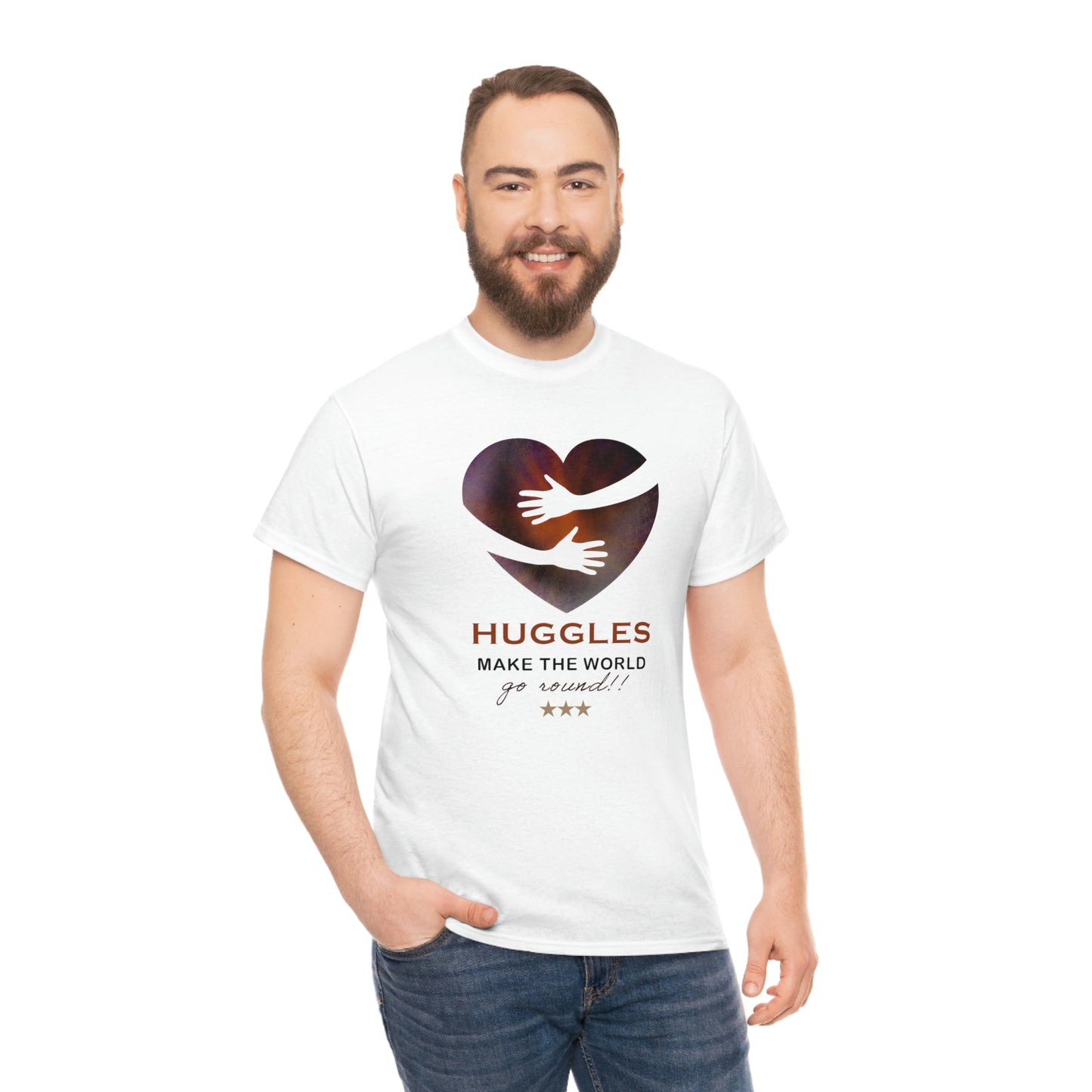 Huggles Make the World Go Round!! Unisex Heavy Cotton Tee
