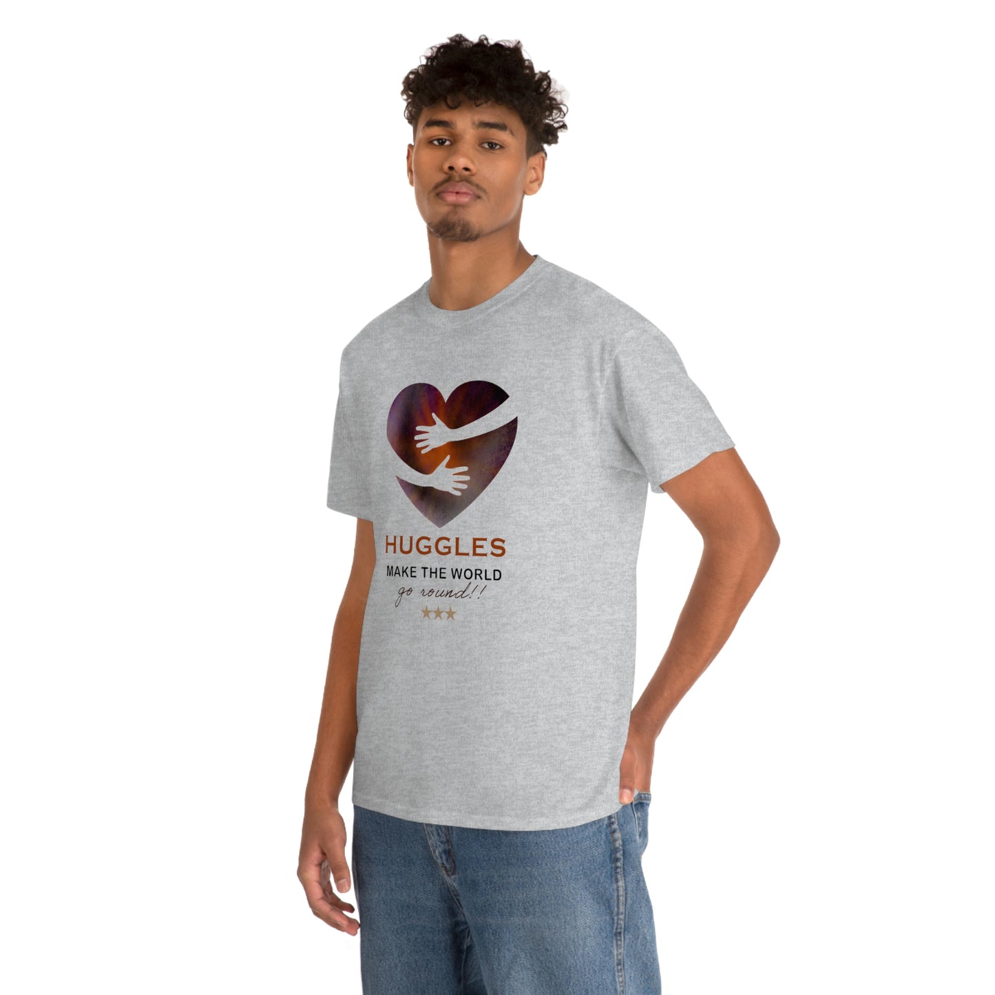 Huggles Make the World Go Round!! Unisex Heavy Cotton Tee